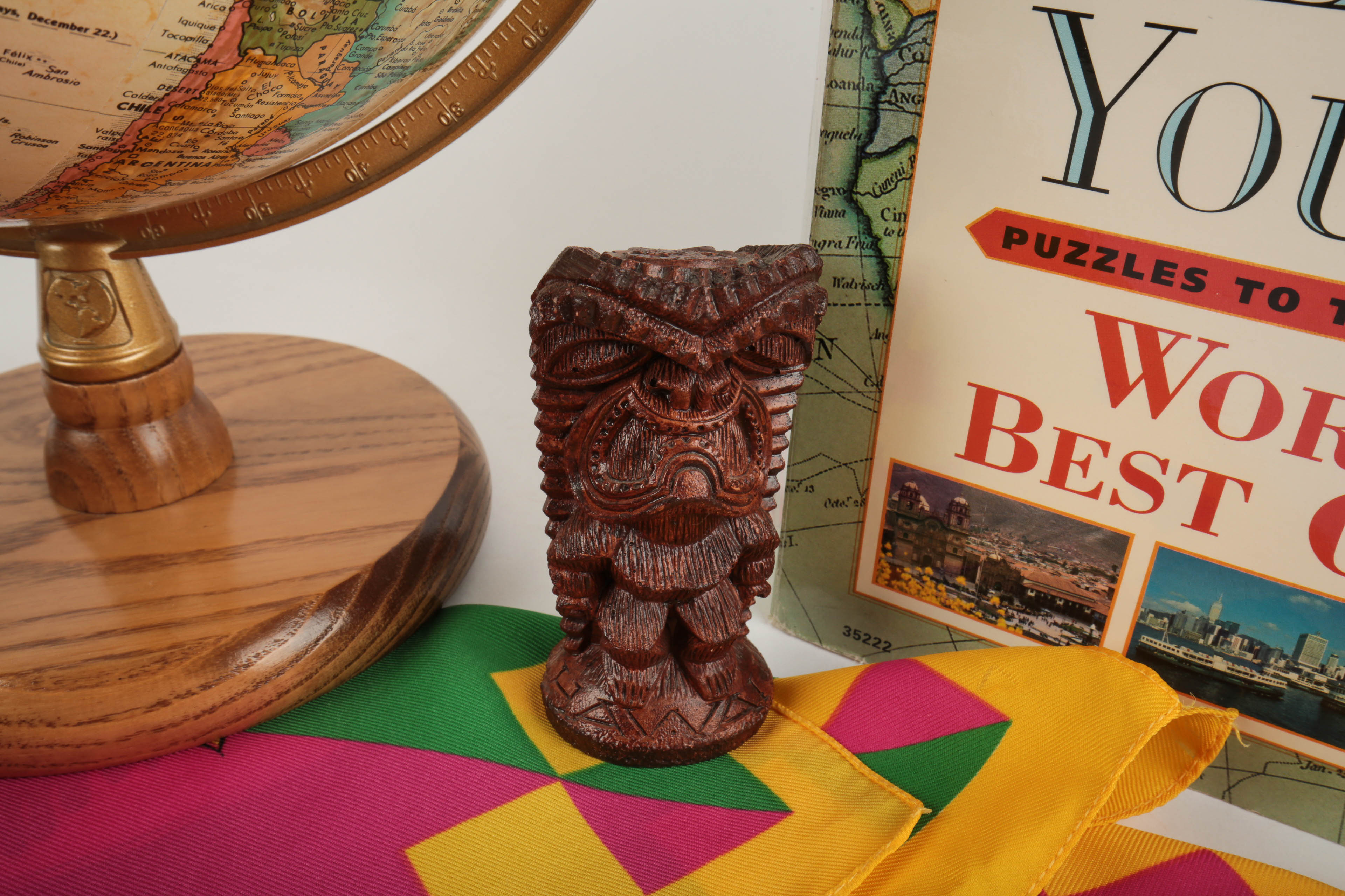 Replogle Nine Inch Diameter World Globe and Travel Souvenirs