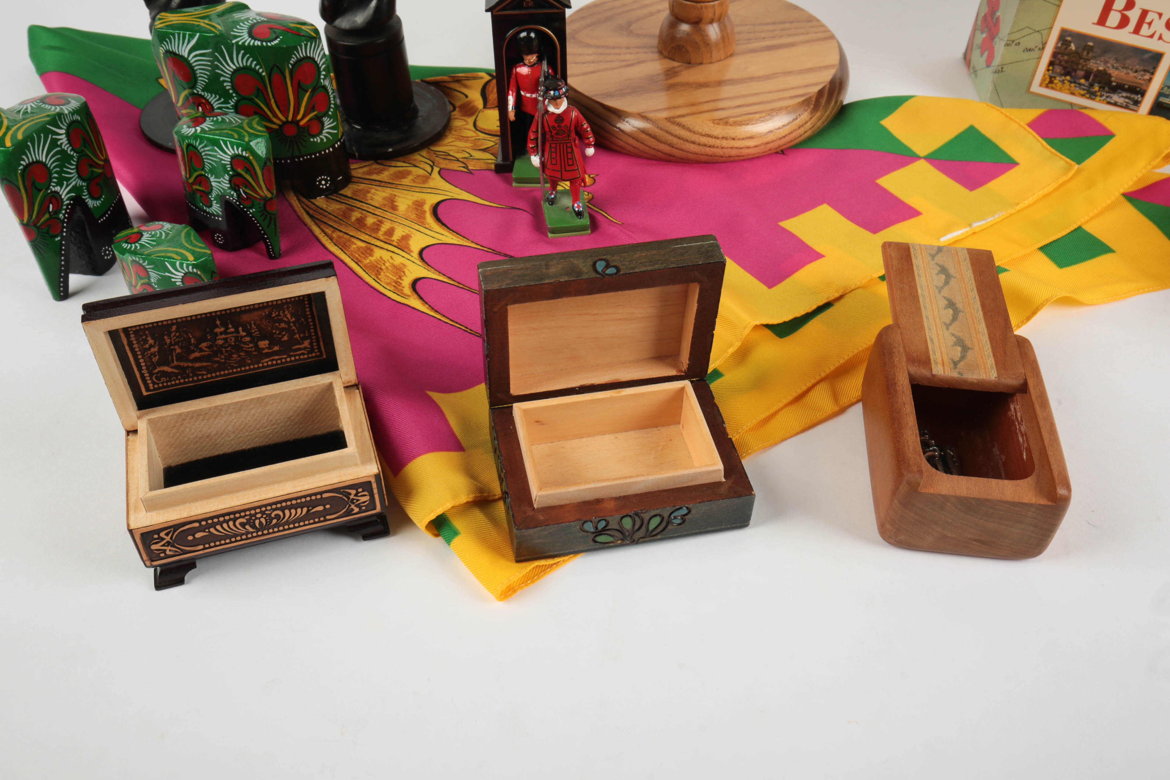 Replogle Nine Inch Diameter World Globe and Travel Souvenirs