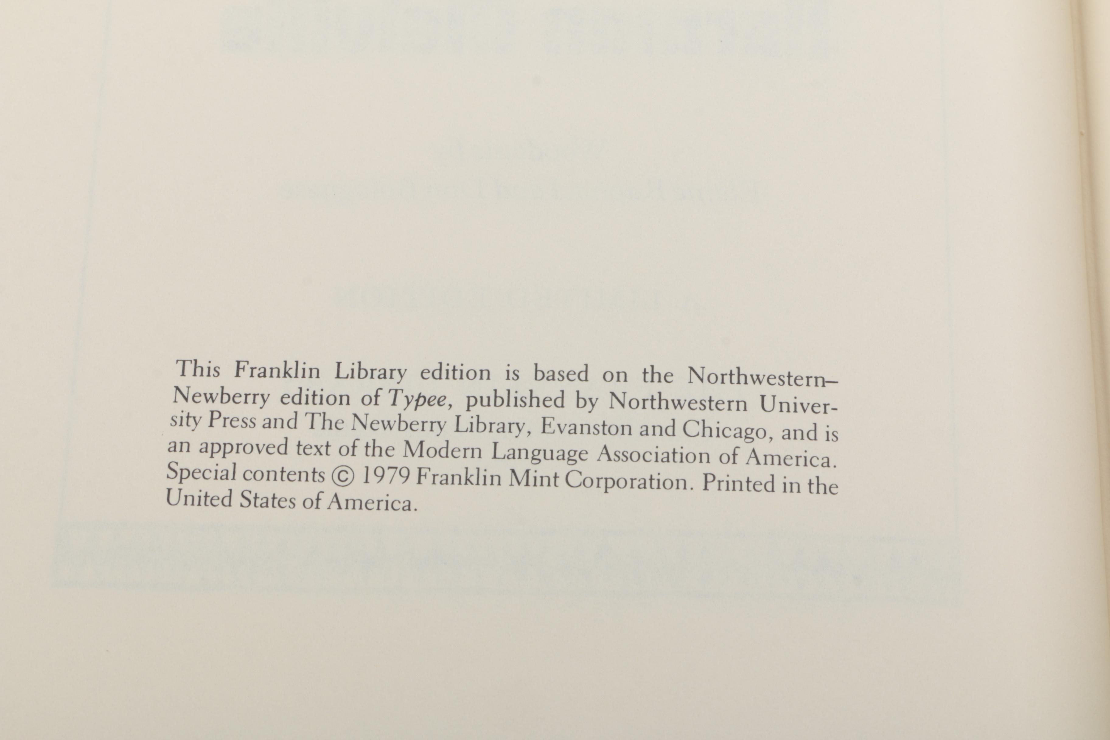 Franklin Library Limited Edition Herman Melville Including "Moby-Dick"