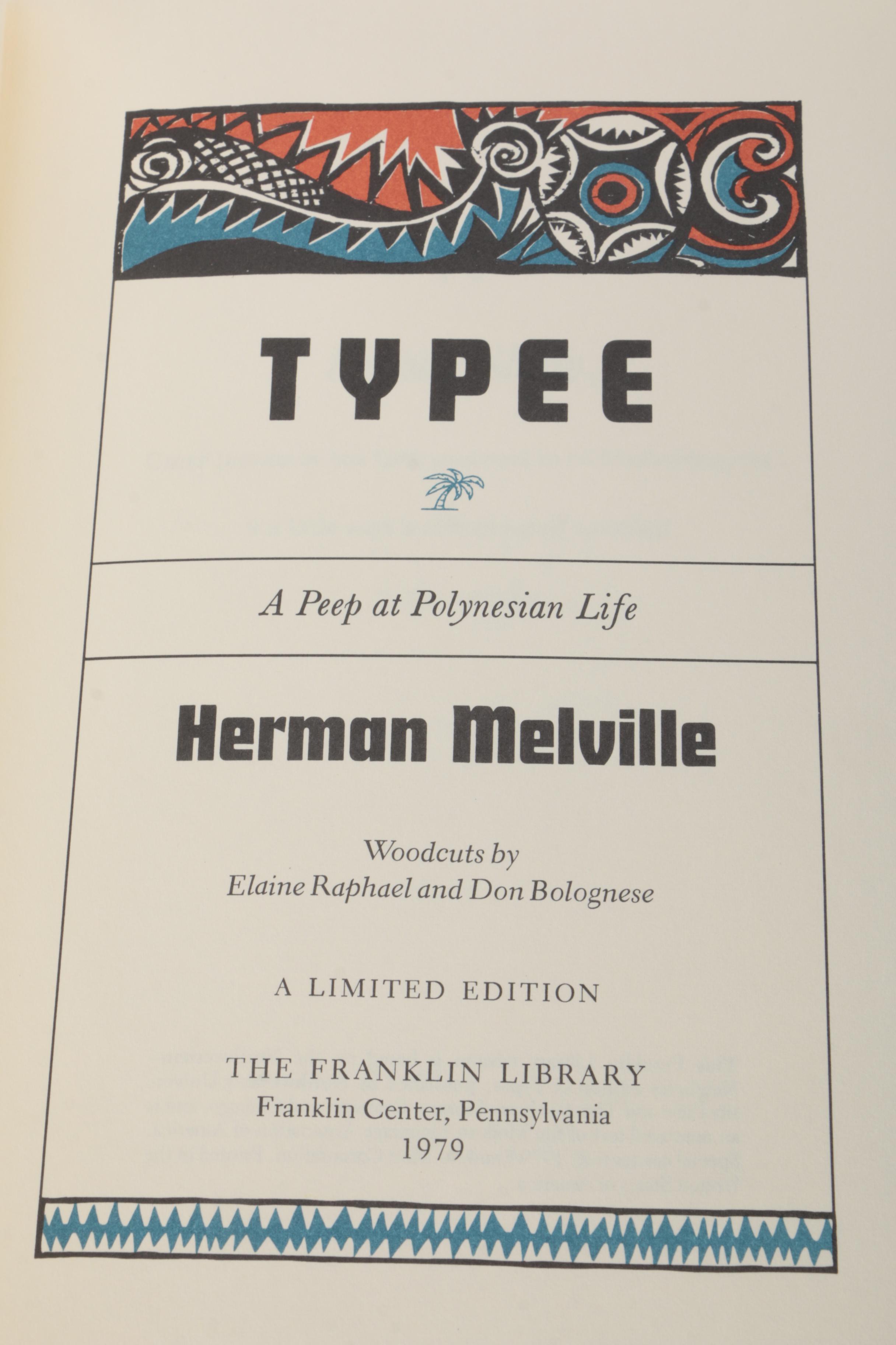 Franklin Library Limited Edition Herman Melville Including "Moby-Dick"