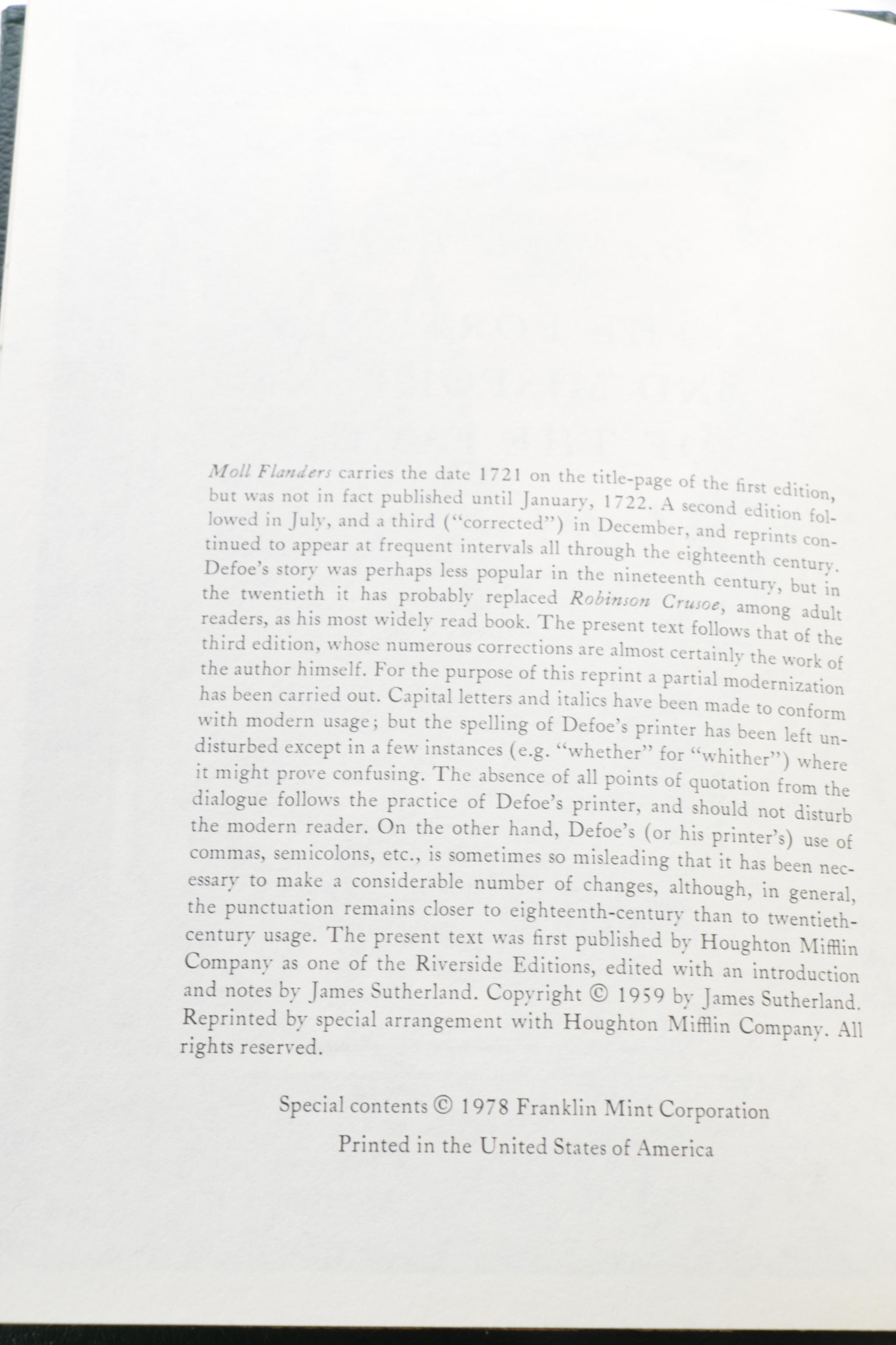 Franklin Library Edition Novels