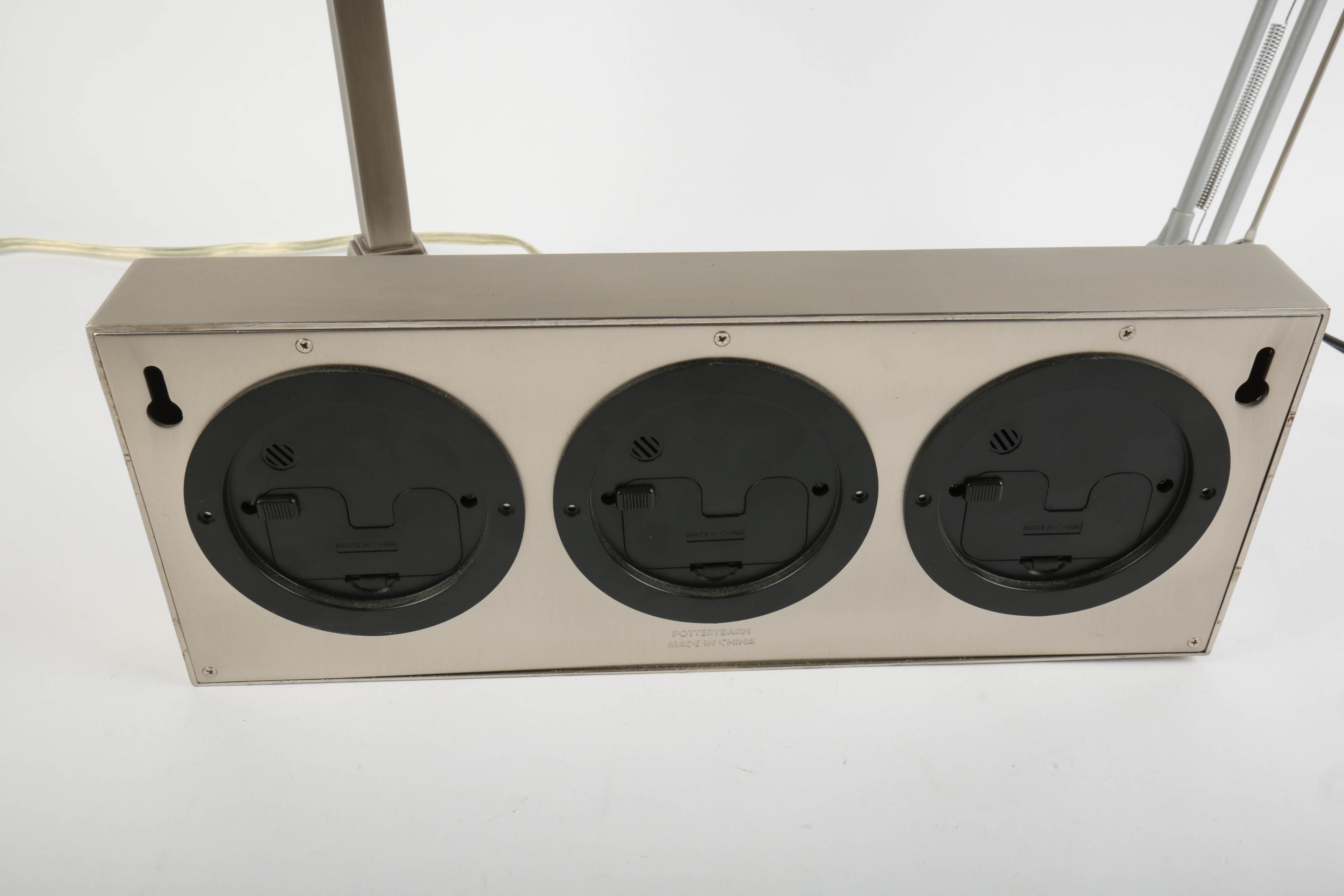 Pottery Barn Office Clock and Metal Desk Lamps