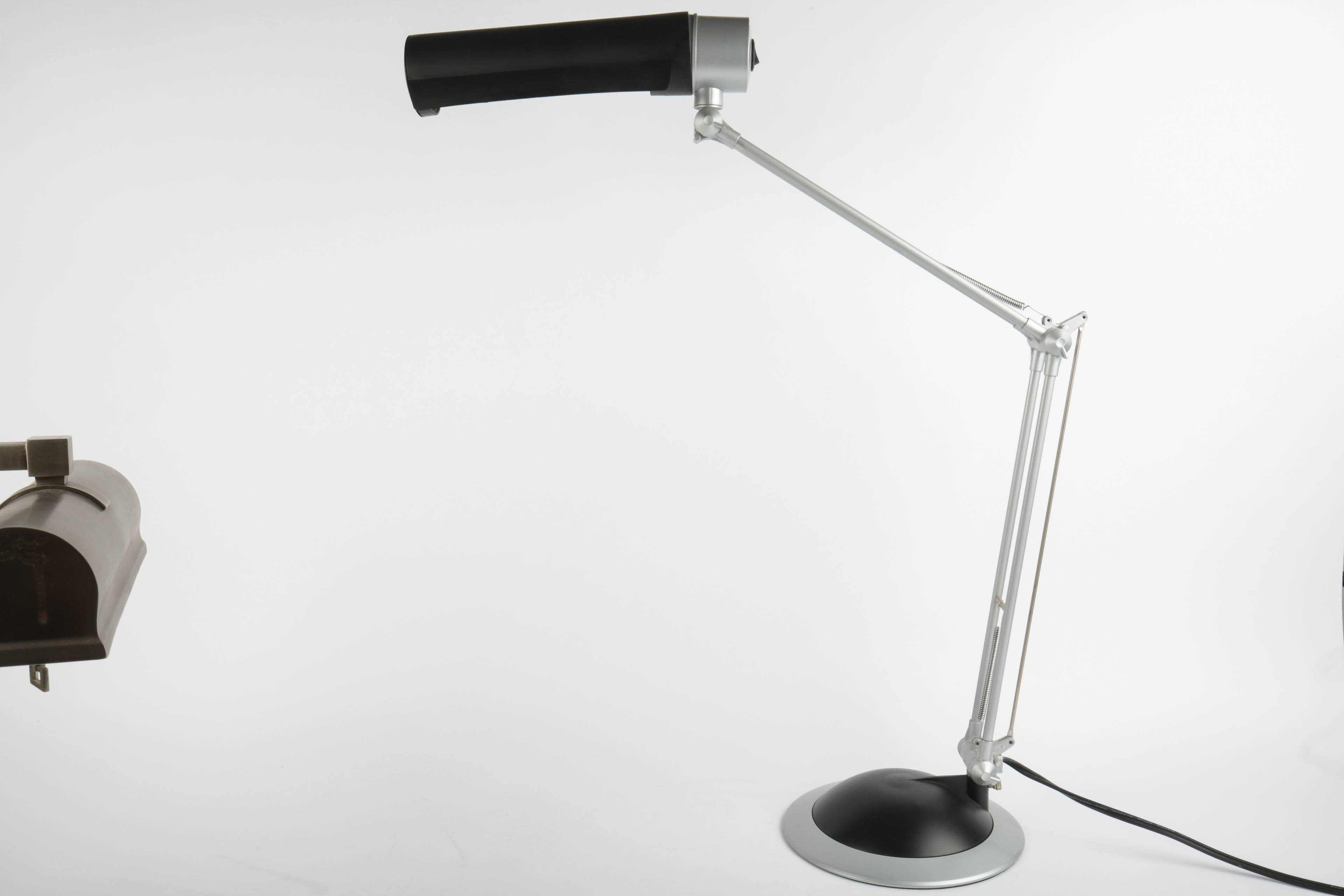 Pottery Barn Office Clock and Metal Desk Lamps