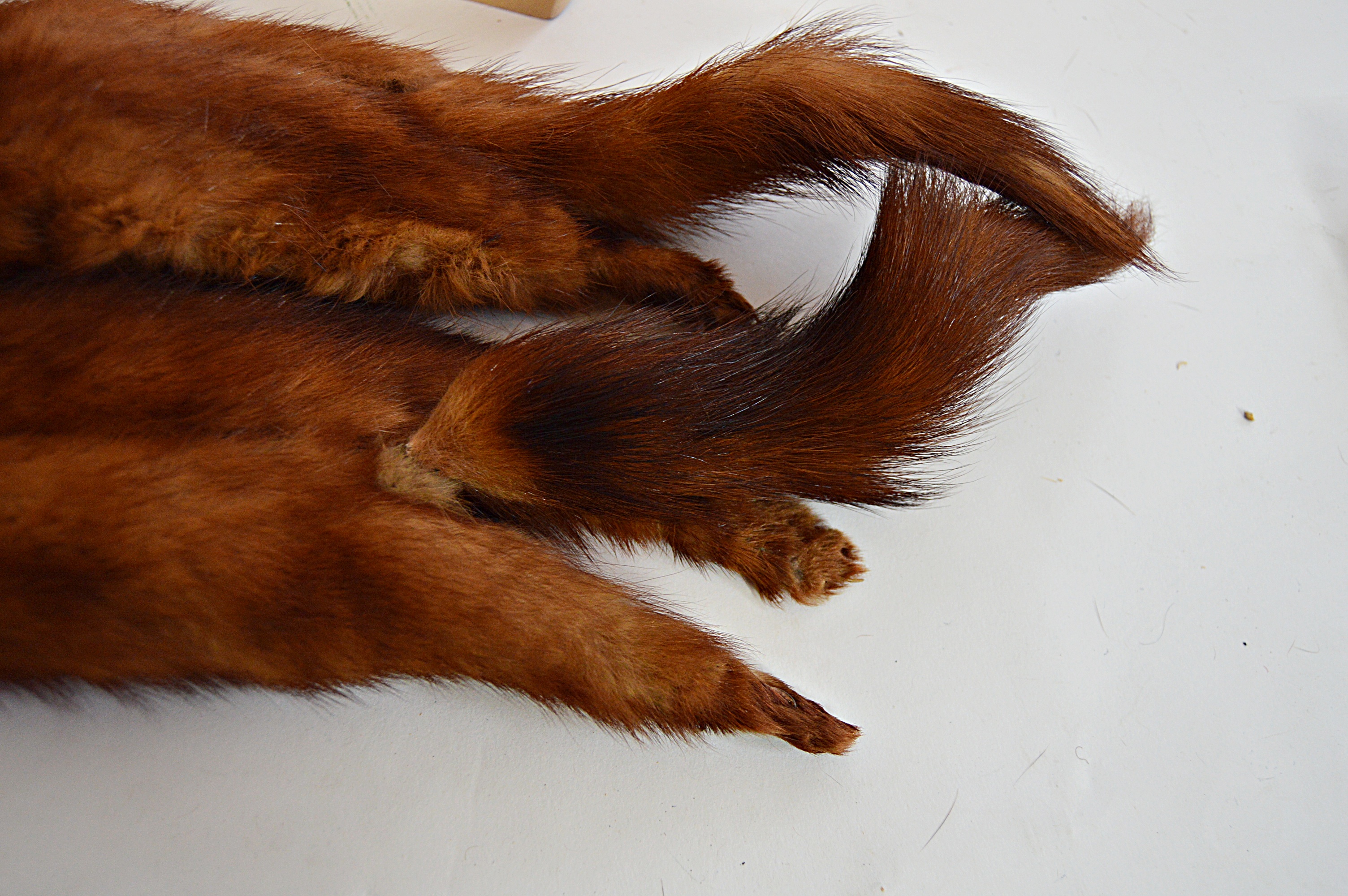 Vintage Red Mink Pelt Stole