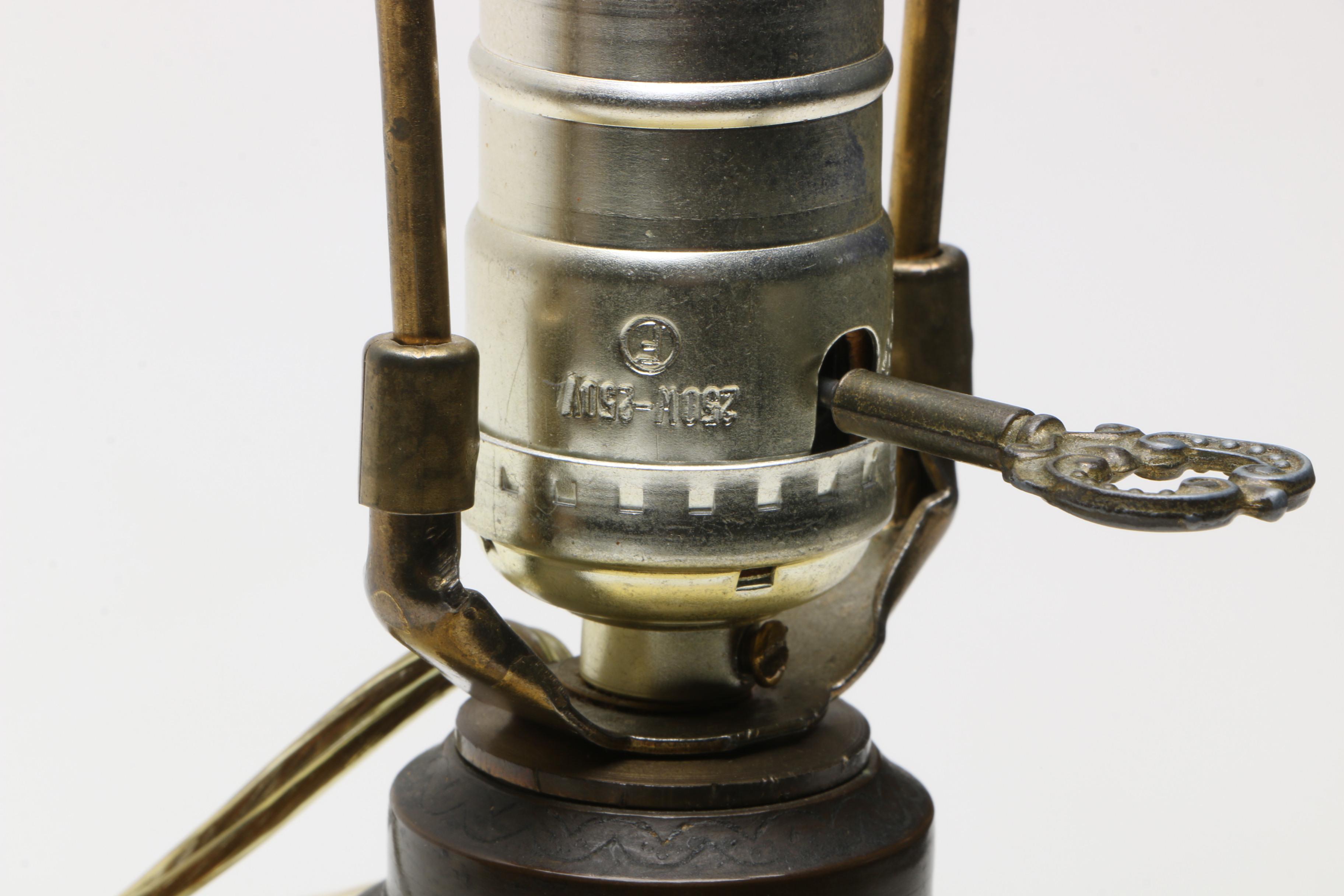 Antique Coin Dot Multicolored Glass Table Lamp