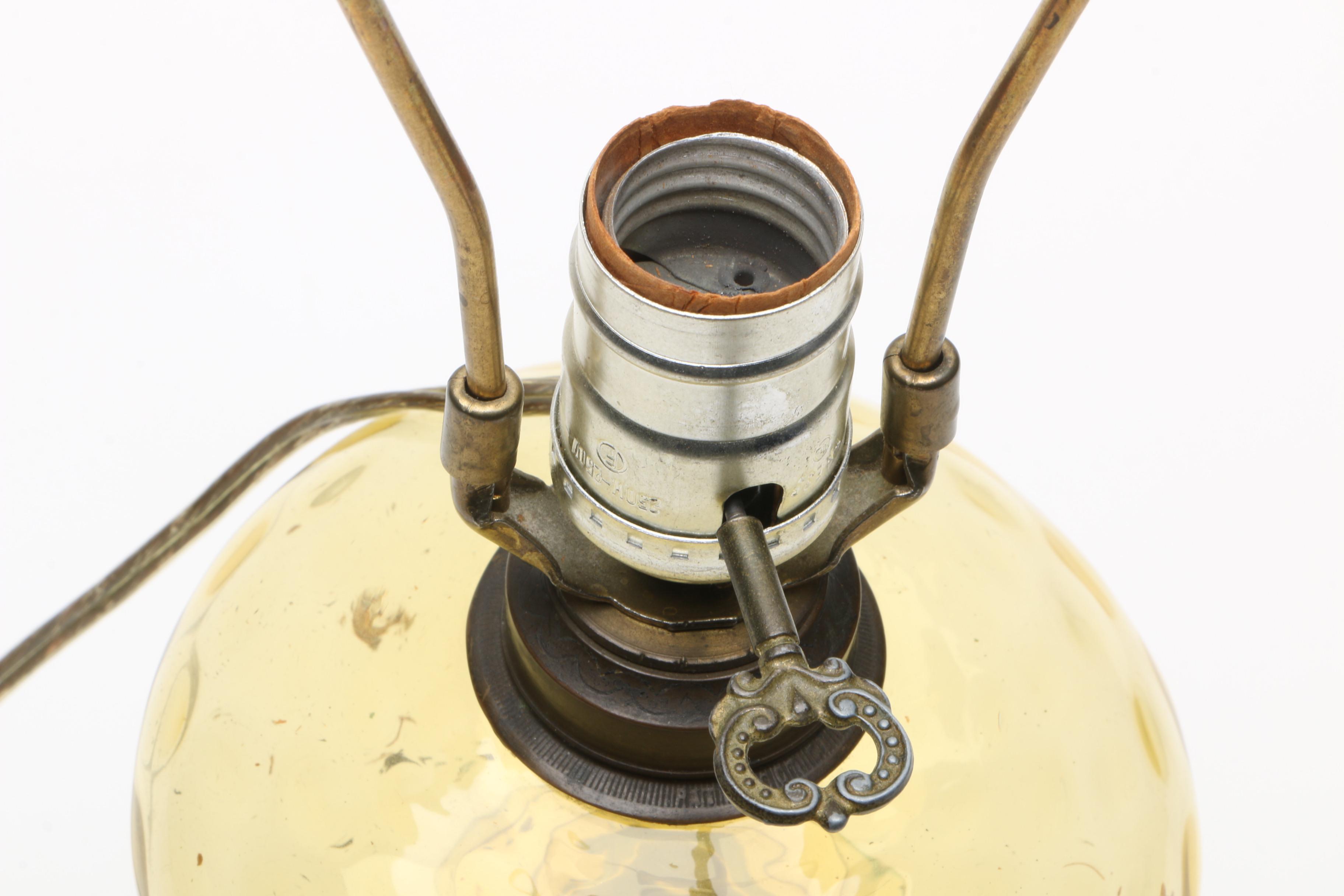 Antique Coin Dot Multicolored Glass Table Lamp