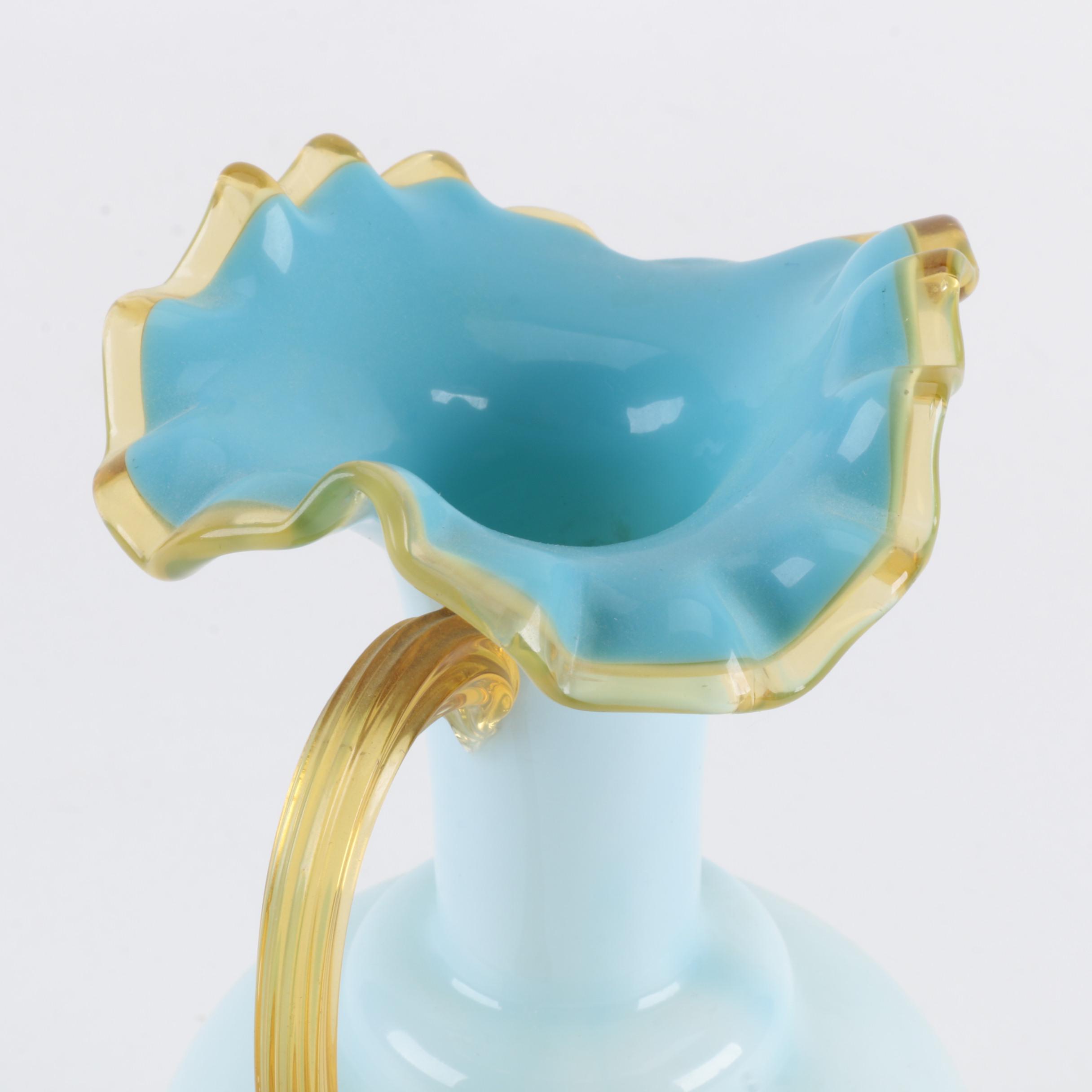 19th Century Doré a Sevres Vase and Art Glass Tableware