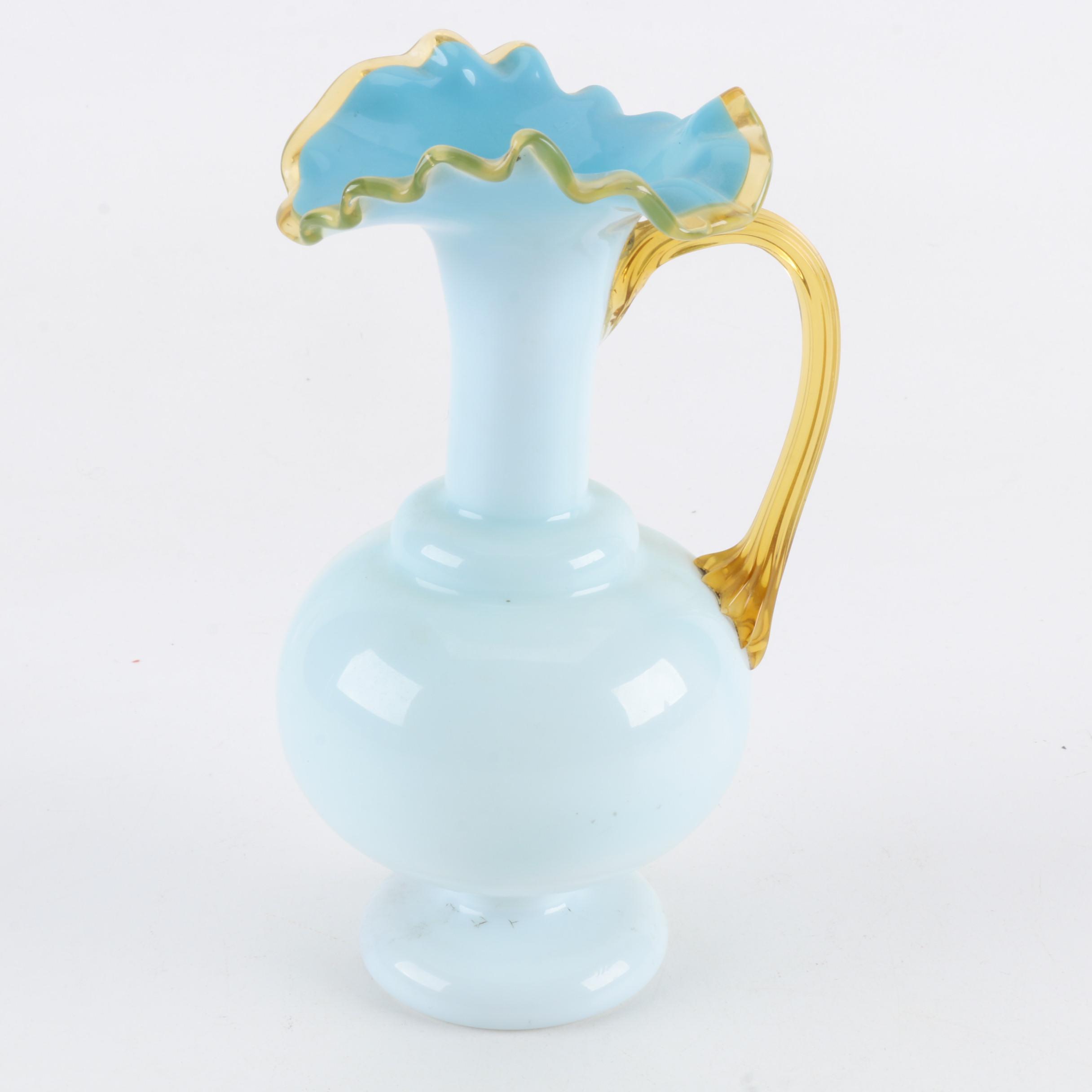 19th Century Doré a Sevres Vase and Art Glass Tableware