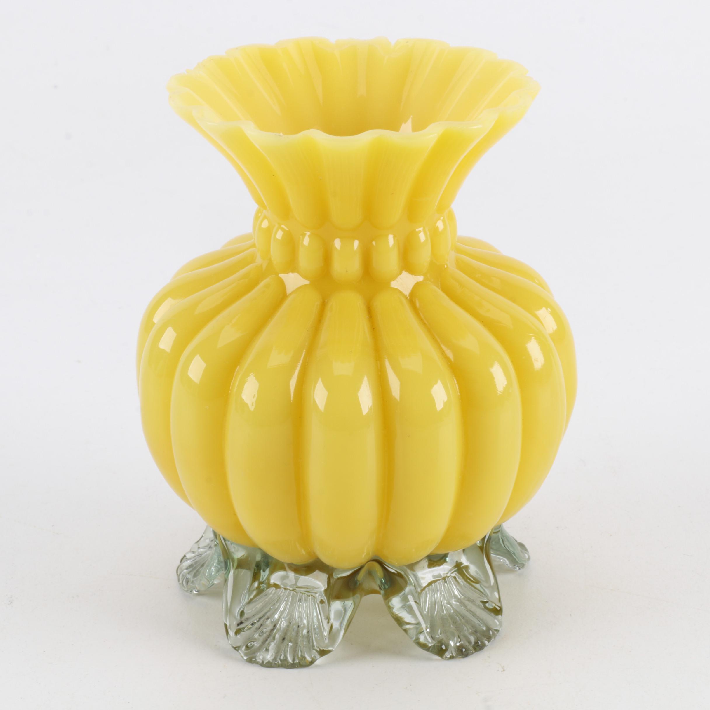 19th Century Doré a Sevres Vase and Art Glass Tableware