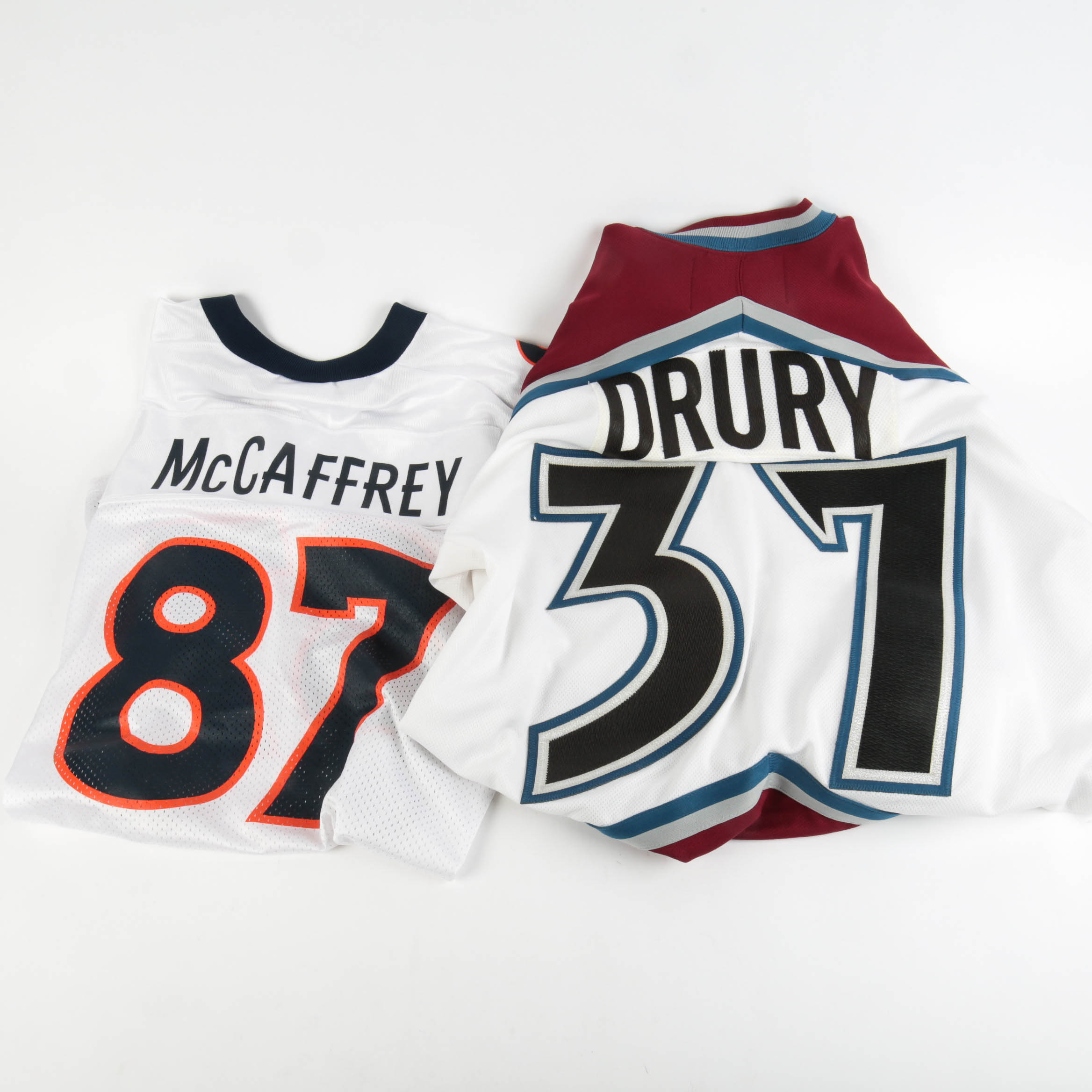 Chris Drury Colorado Avalanche Jersey and Ed McCaffrey Denver Broncos Jersey