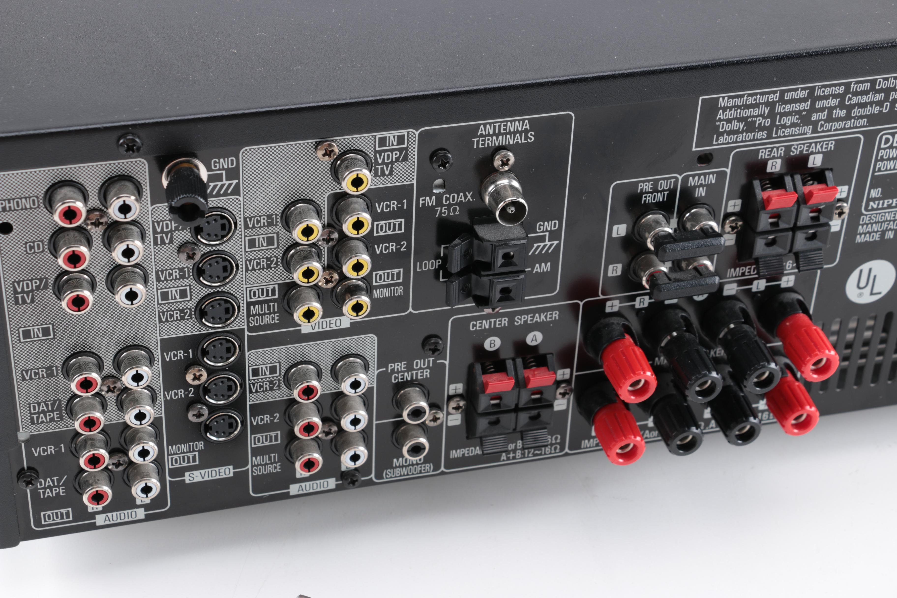 Denon AV Stereo Receiver and Technics 5-Disc CD Changer