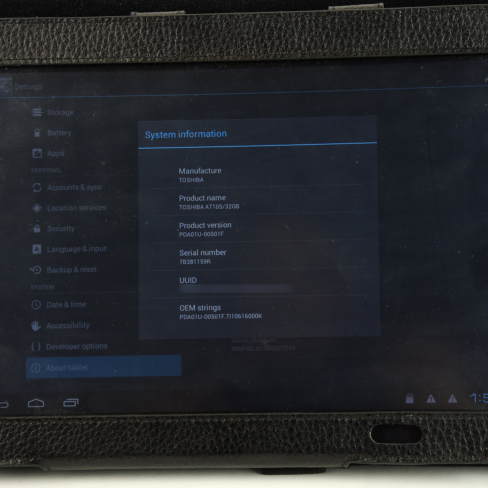 Toshiba Thrive AT105 32GB Tablet