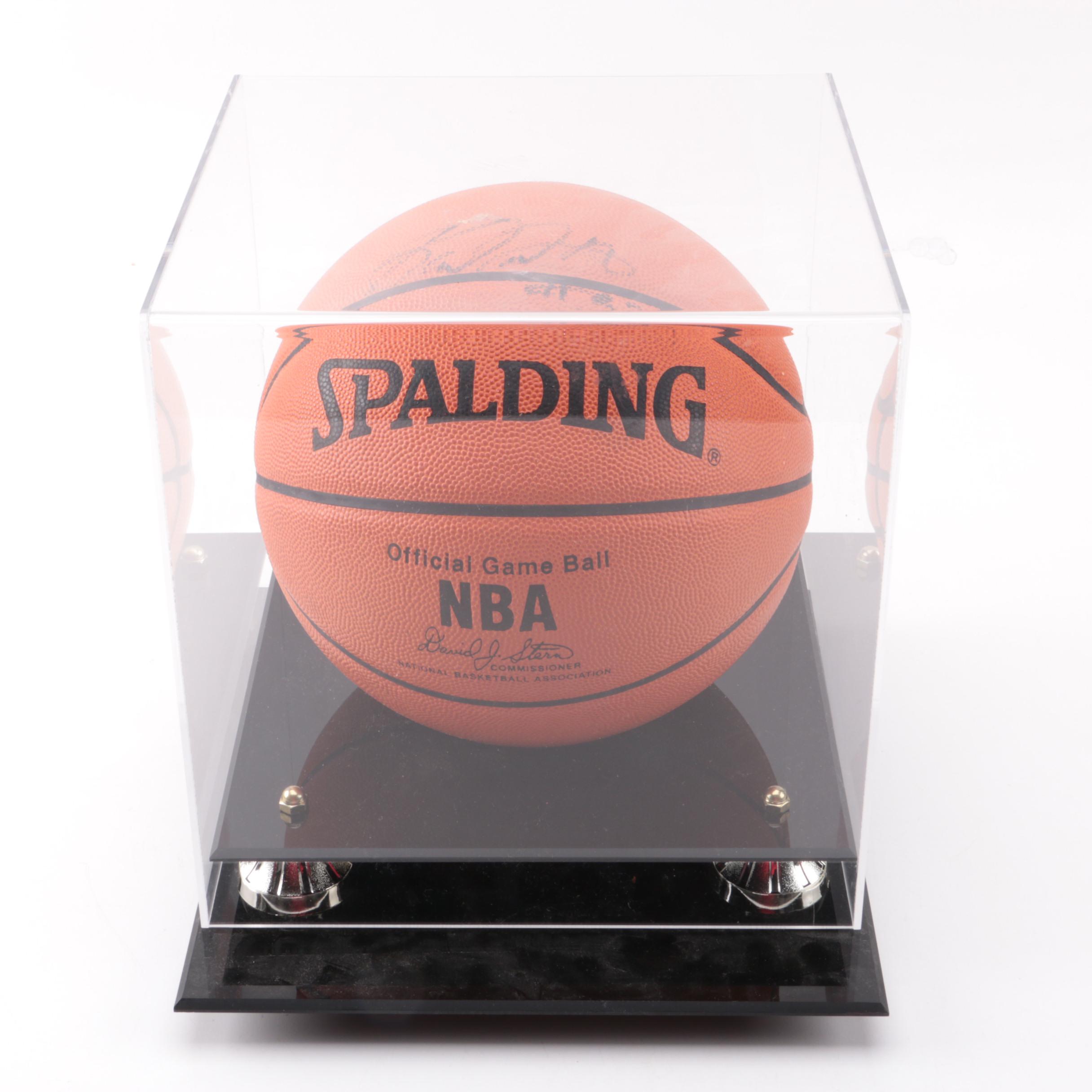 Karl Malone Autographed NBA Basketball