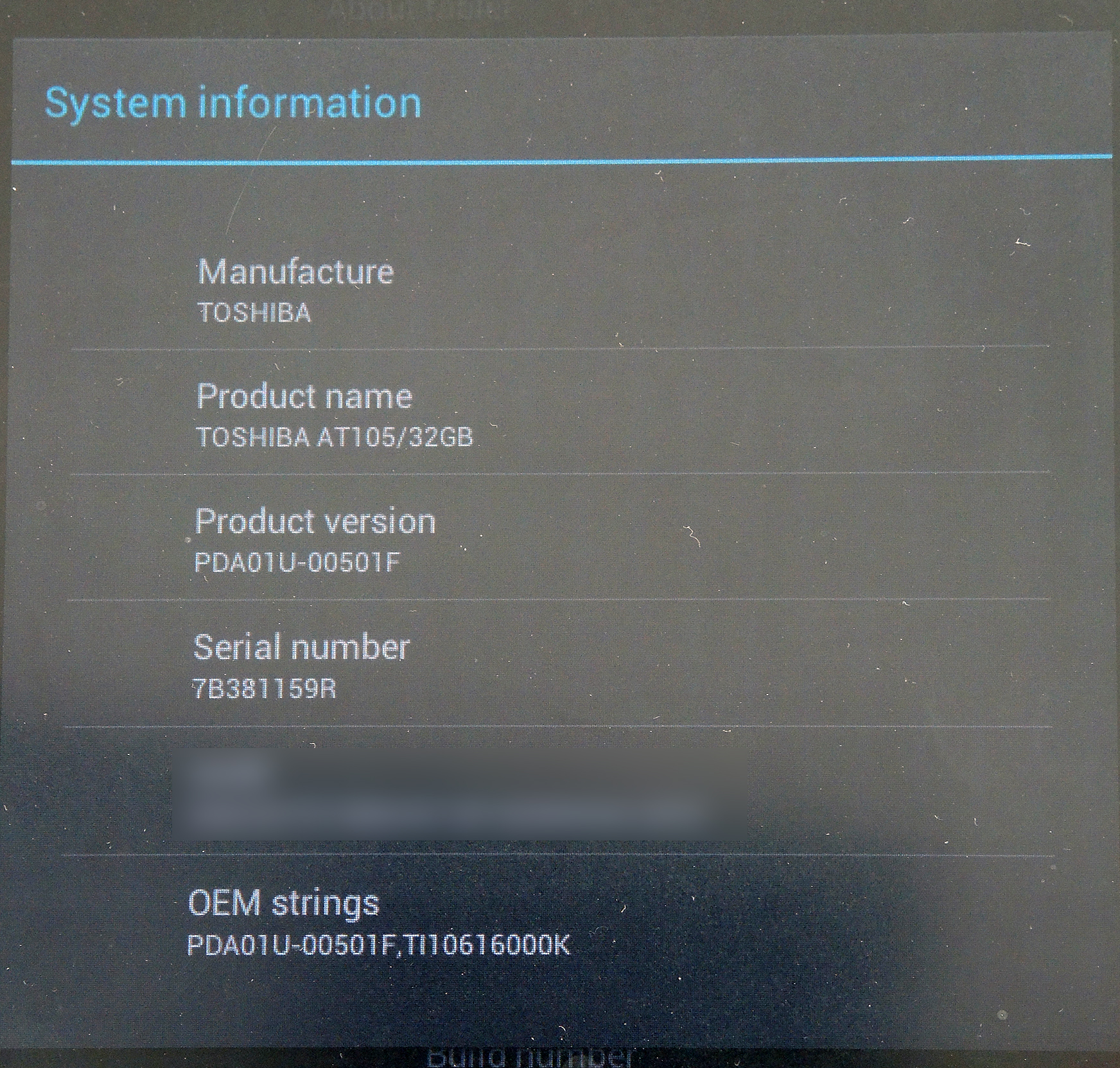 Toshiba Thrive AT105 32GB Tablet