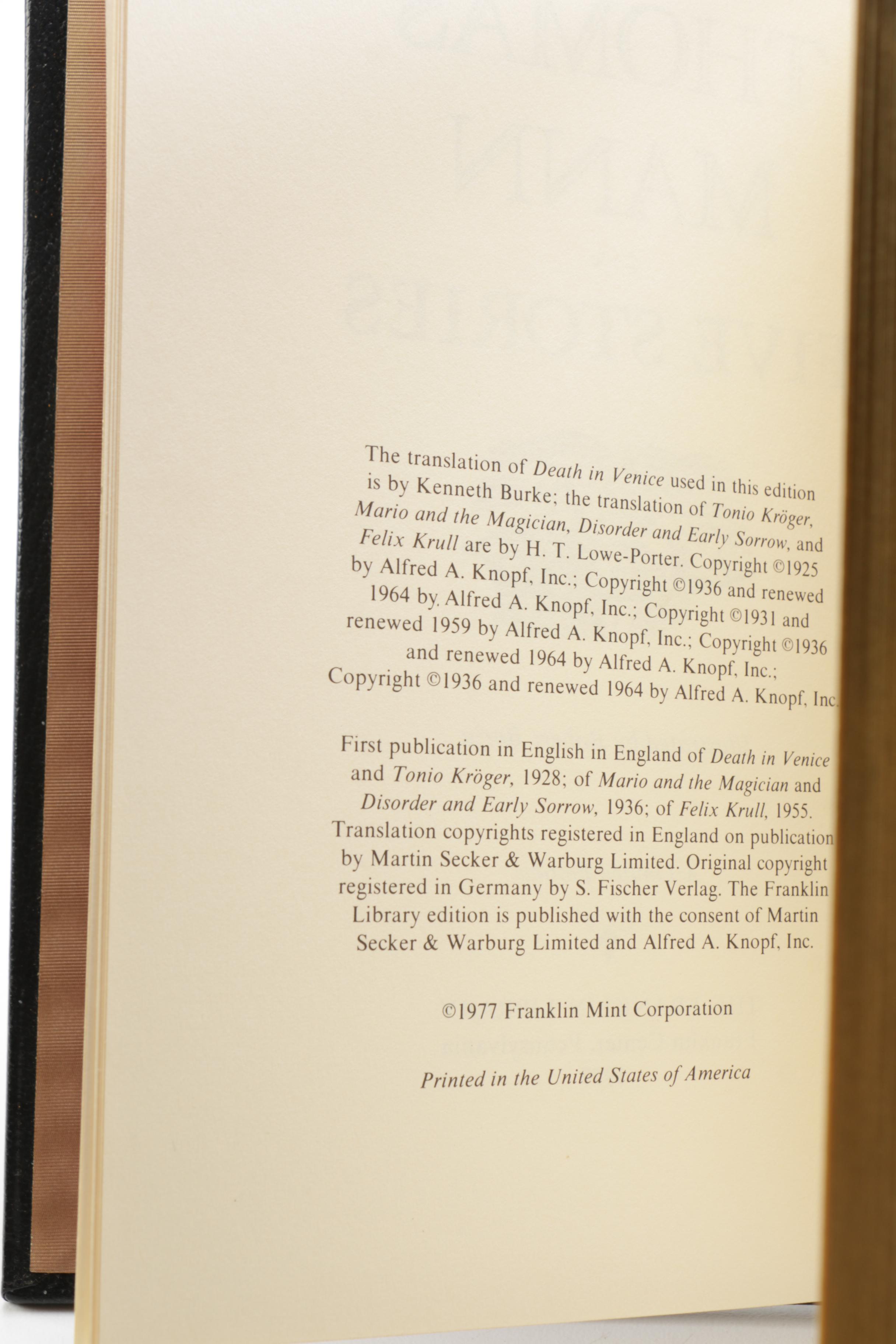 Franklin Library "100 Greatest Books of All Time" Books Including Proust