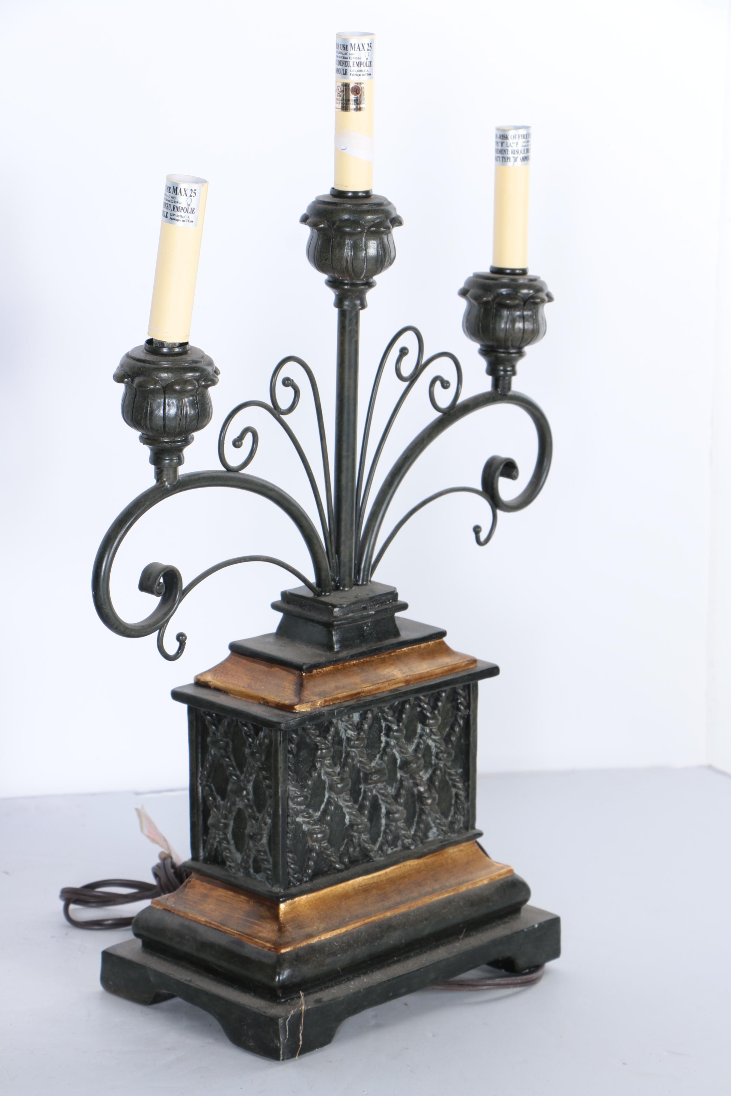 Harbor Town Metal Candelabra Style Accent Lamps