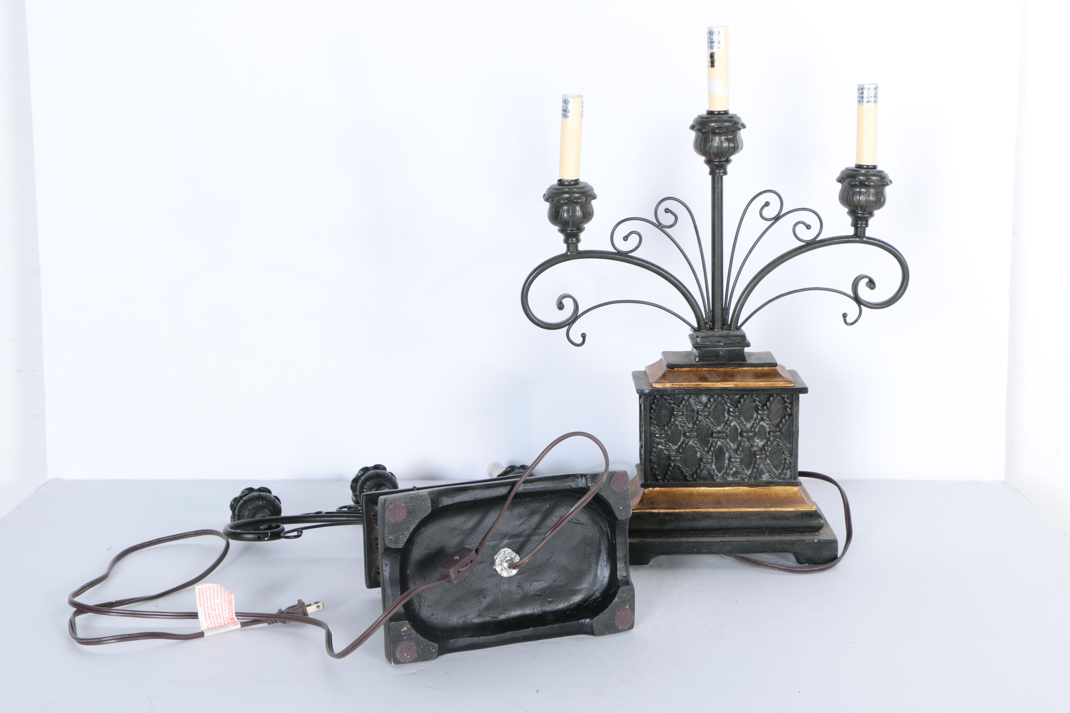 Harbor Town Metal Candelabra Style Accent Lamps