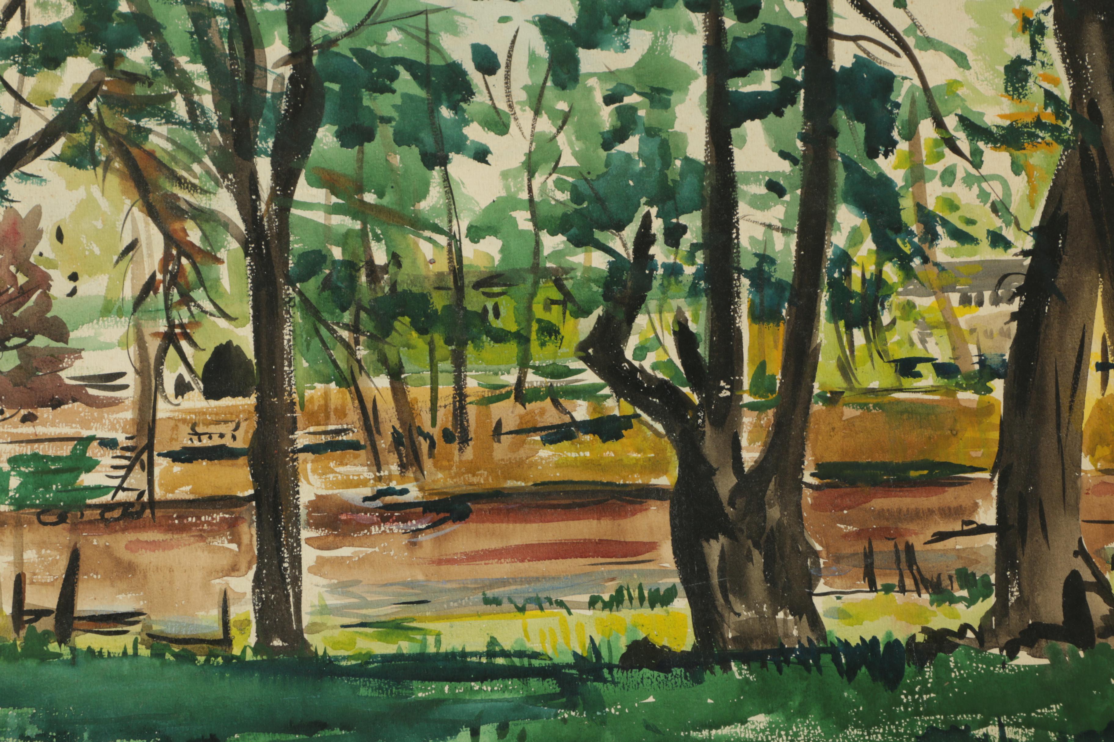 Watercolor and Gouache Paintings of Landscapes