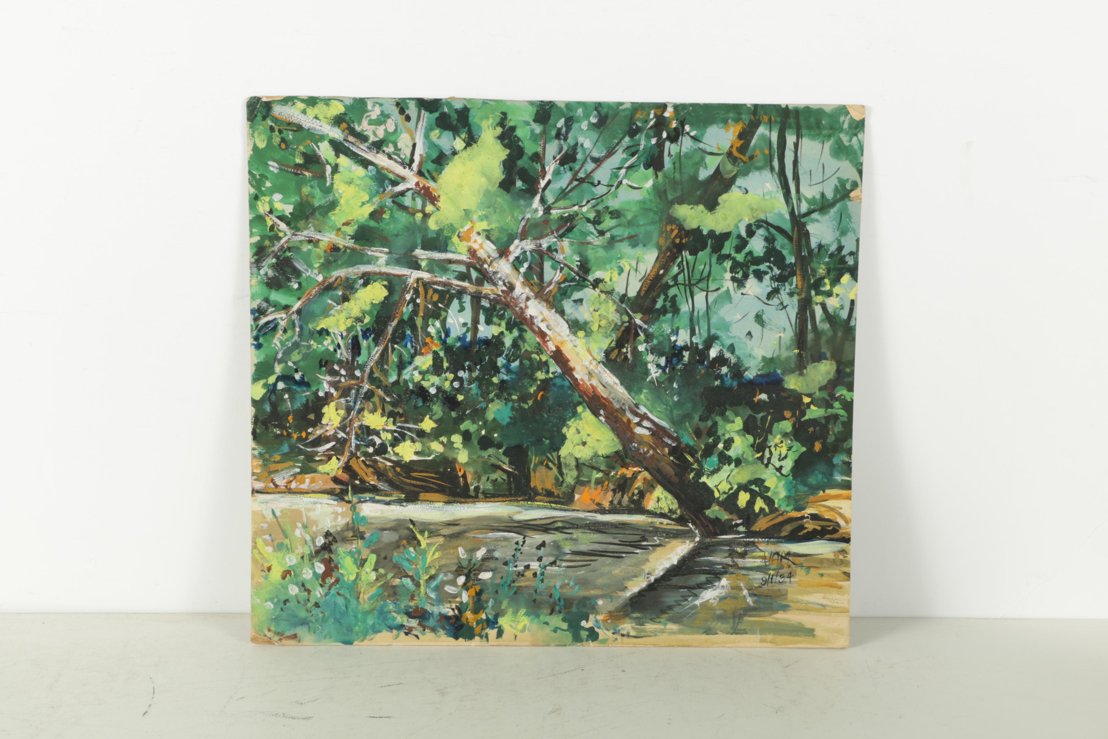 Watercolor and Gouache Paintings of Landscapes