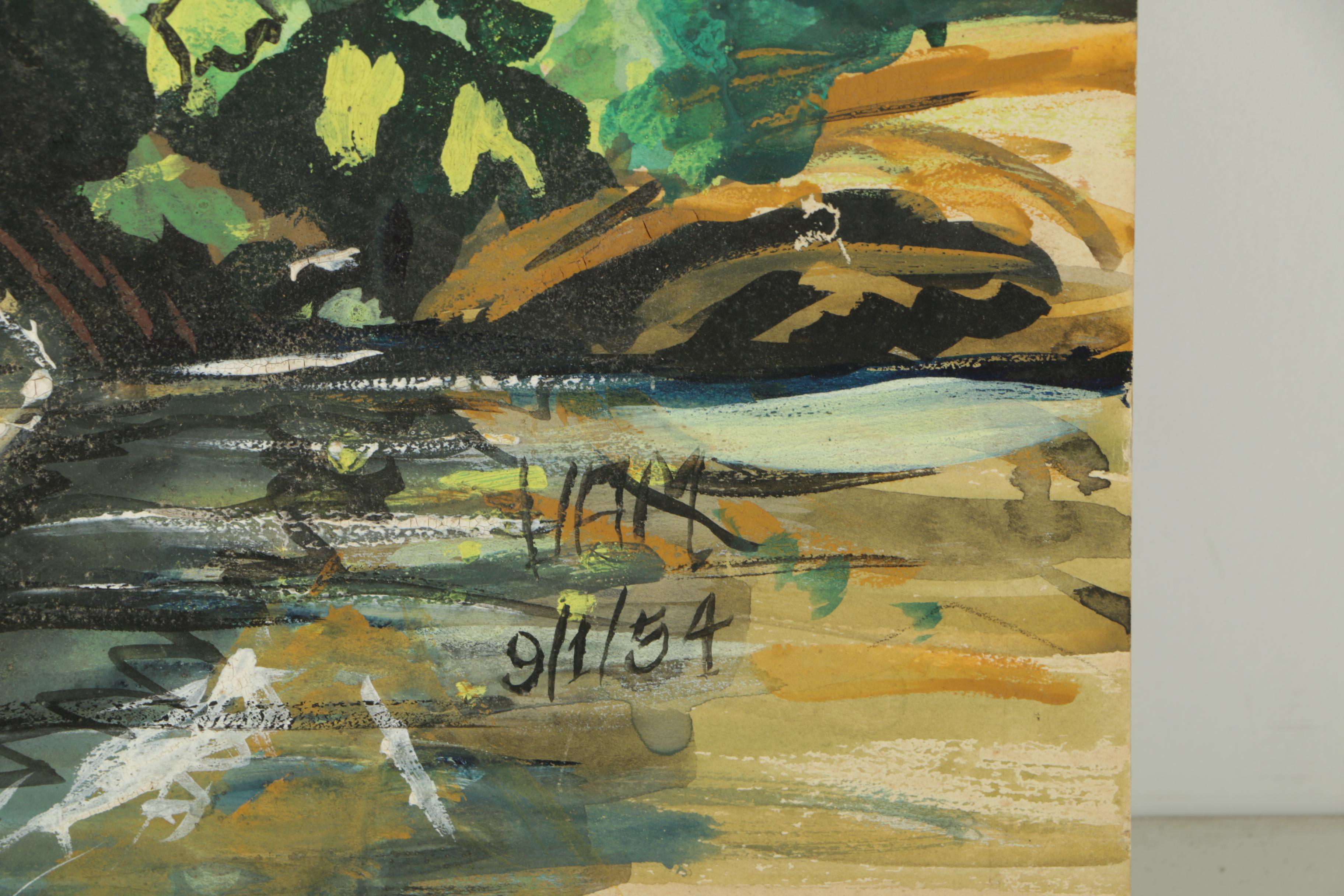 Watercolor and Gouache Paintings of Landscapes