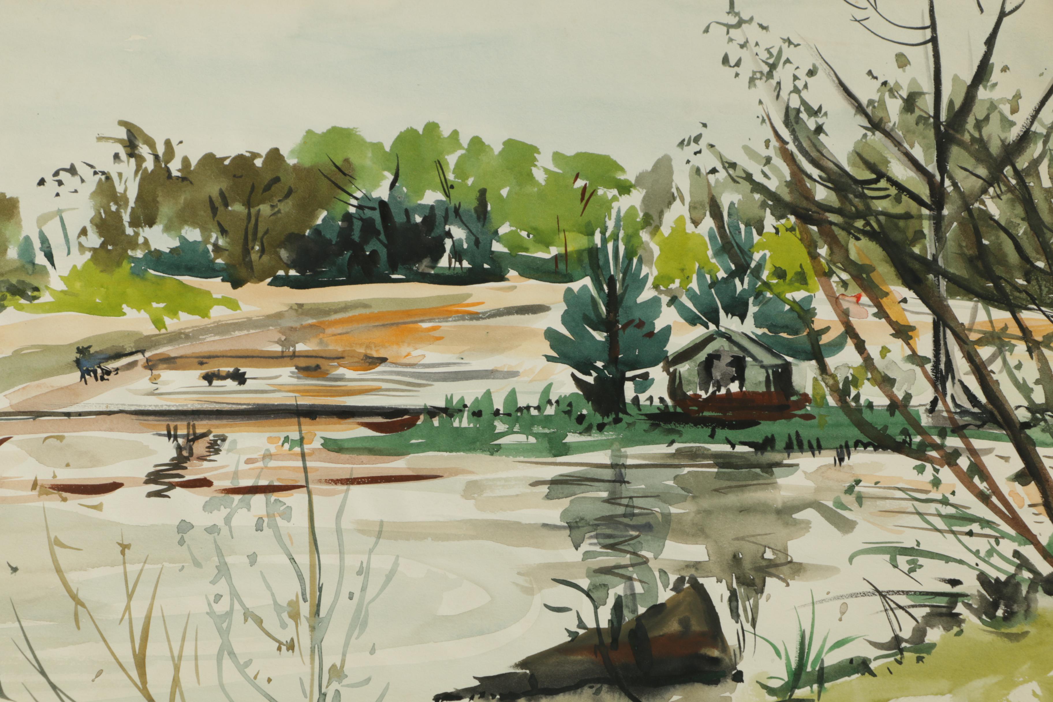 Watercolor and Gouache Paintings of Landscapes