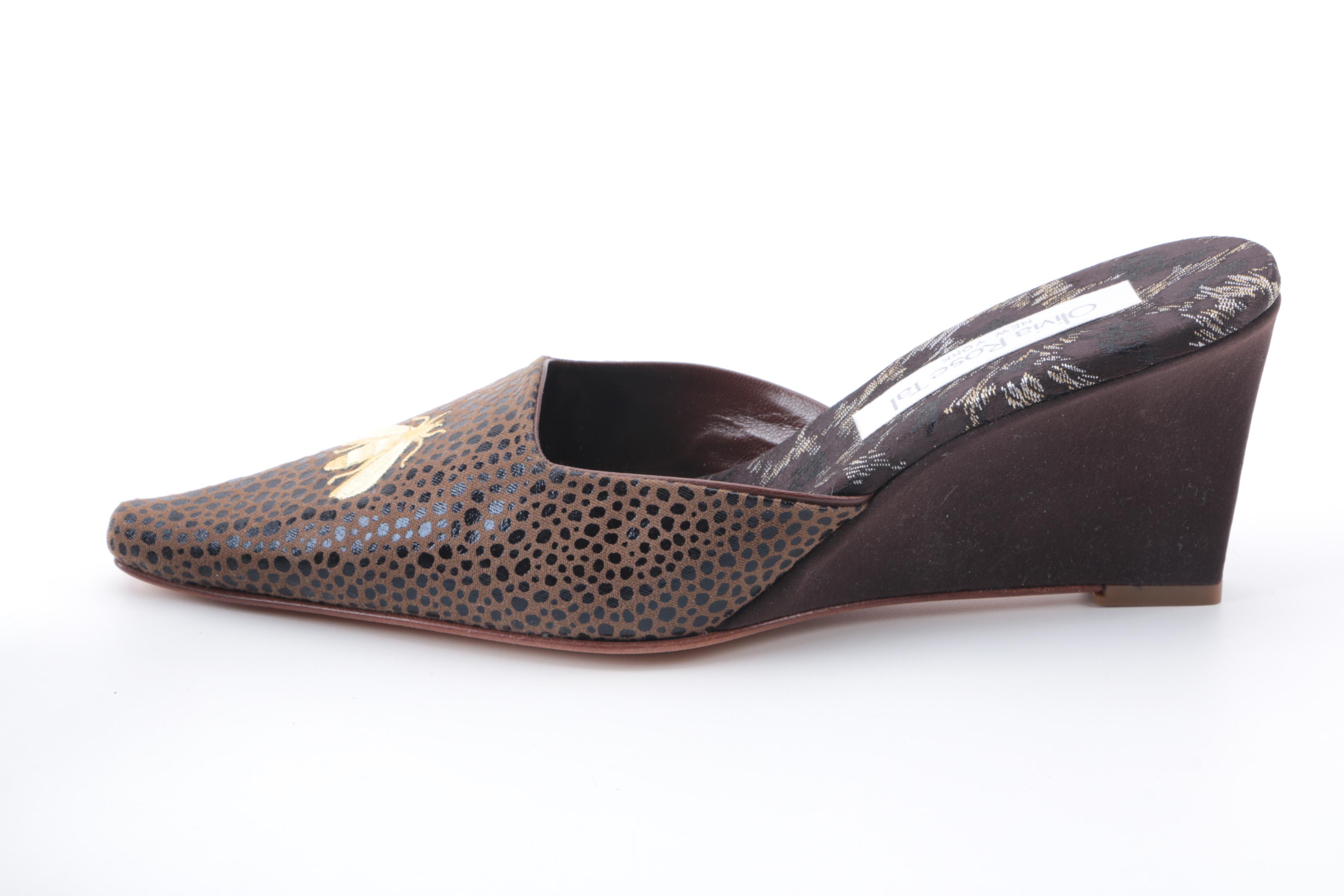 Olivia Rose Tal Embroidered Mules