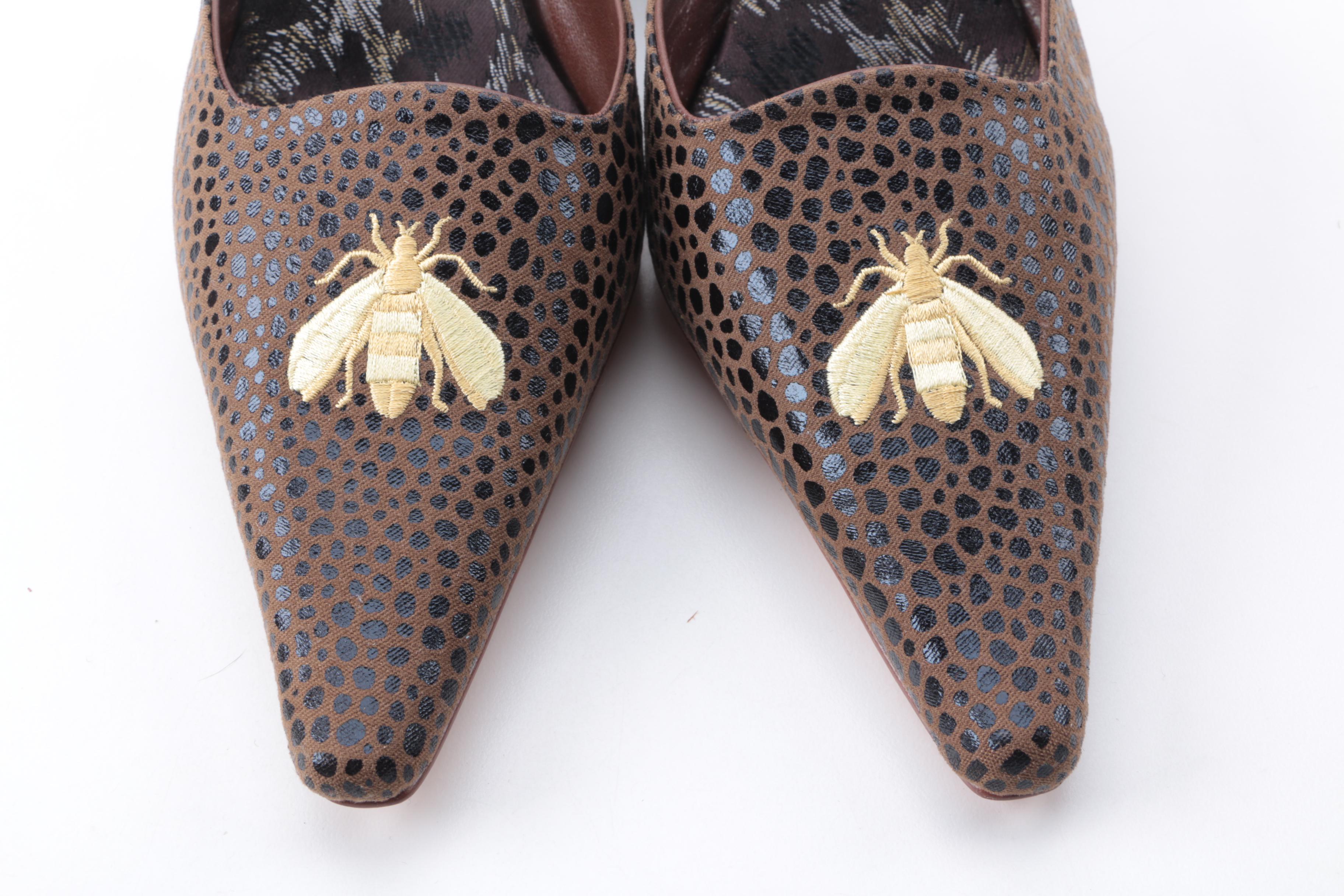 Olivia Rose Tal Embroidered Mules