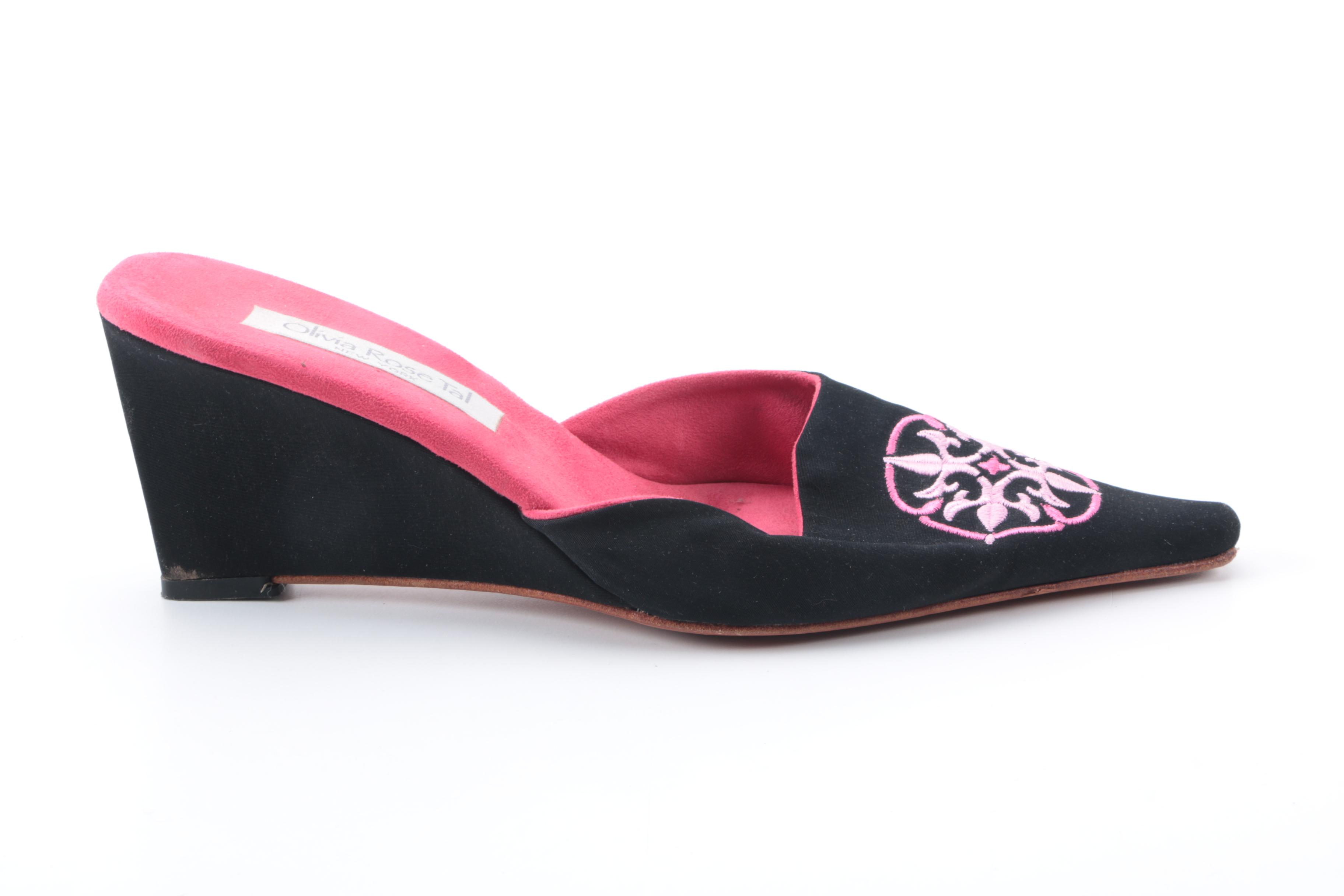 Olivia Rose Tal Embroidered Mules