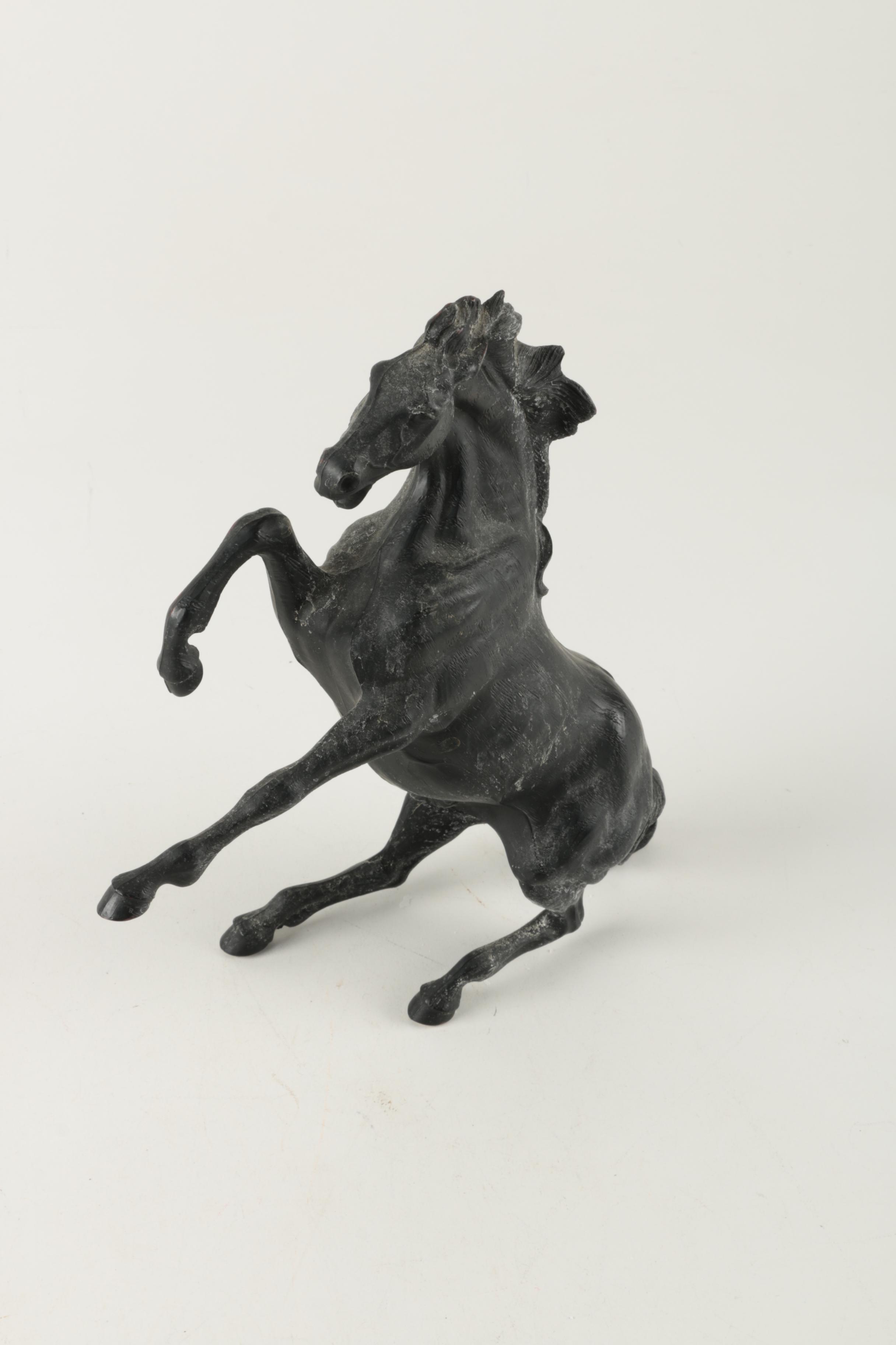 Pair of Molded Plastic Horse Figurines