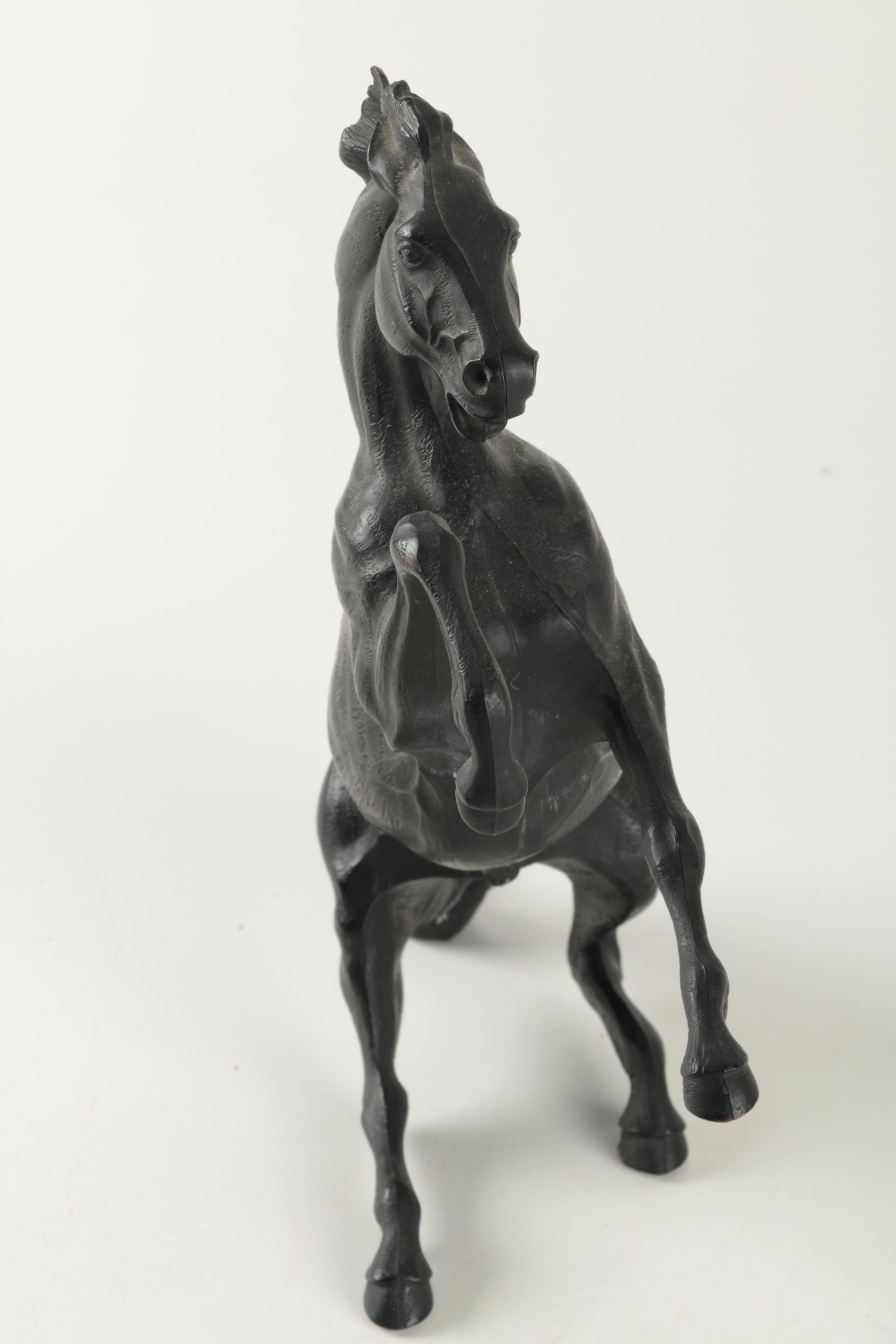 Pair of Molded Plastic Horse Figurines