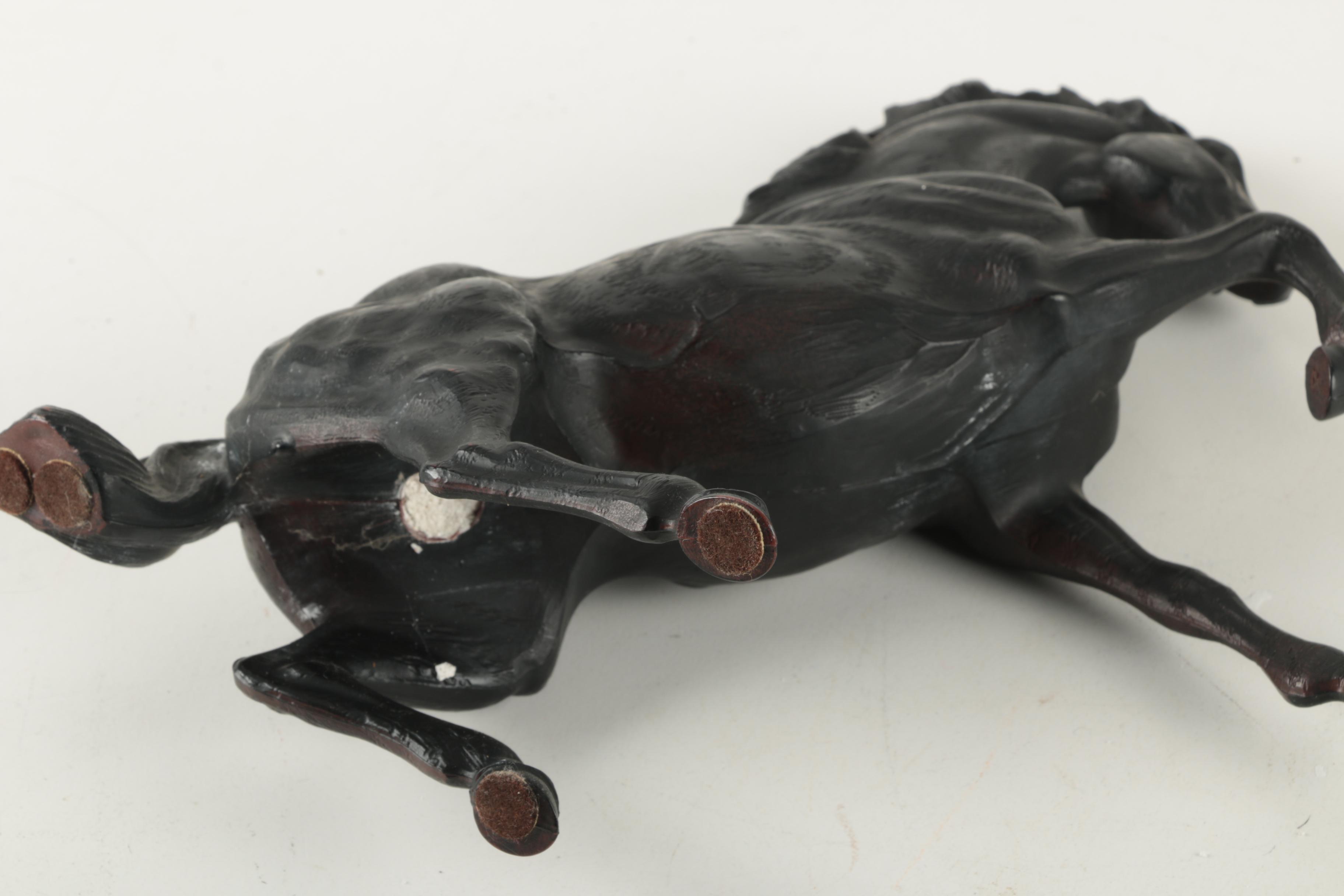 Pair of Molded Plastic Horse Figurines