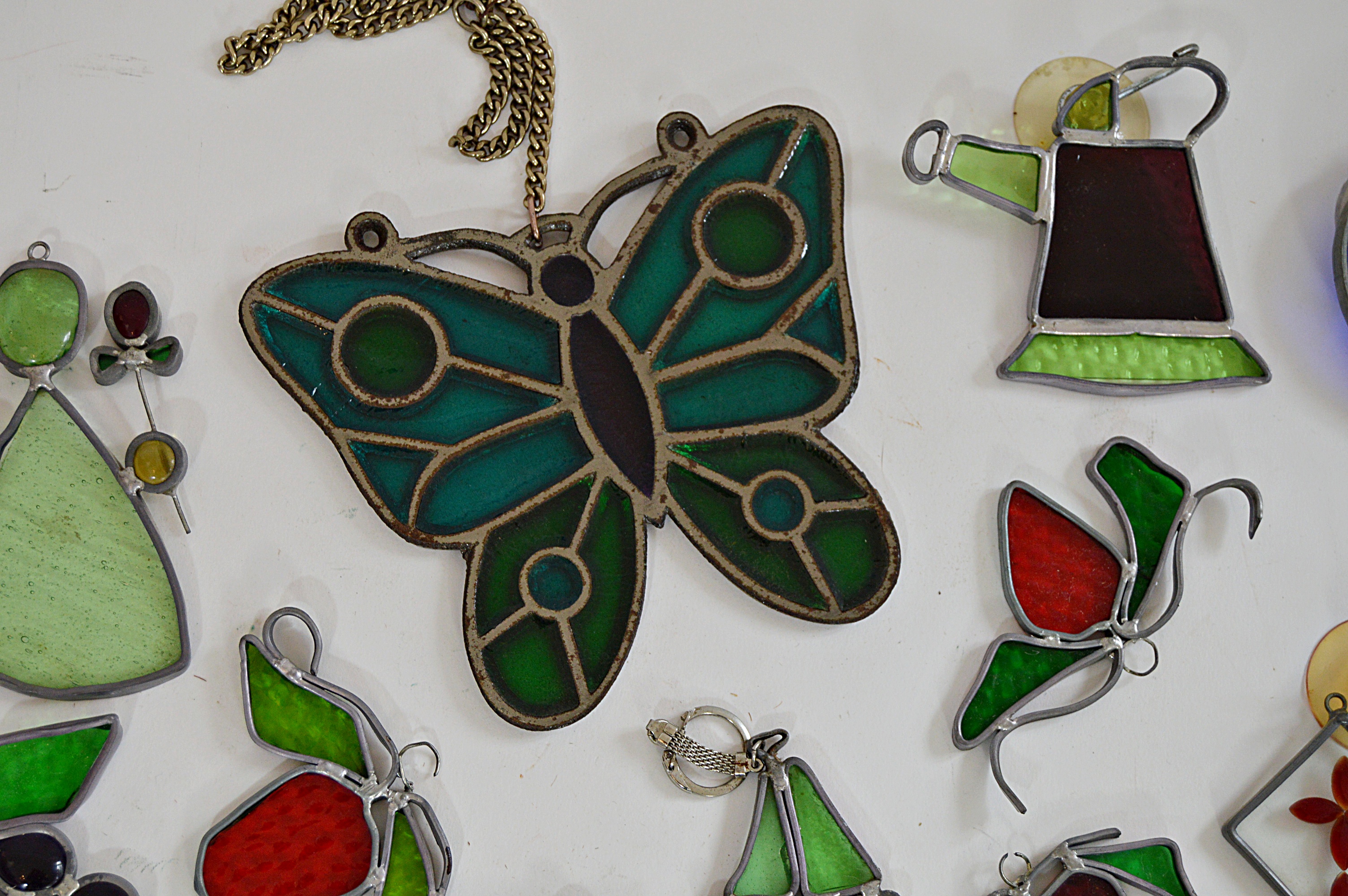 Vintage Stained Glass Suncatchers