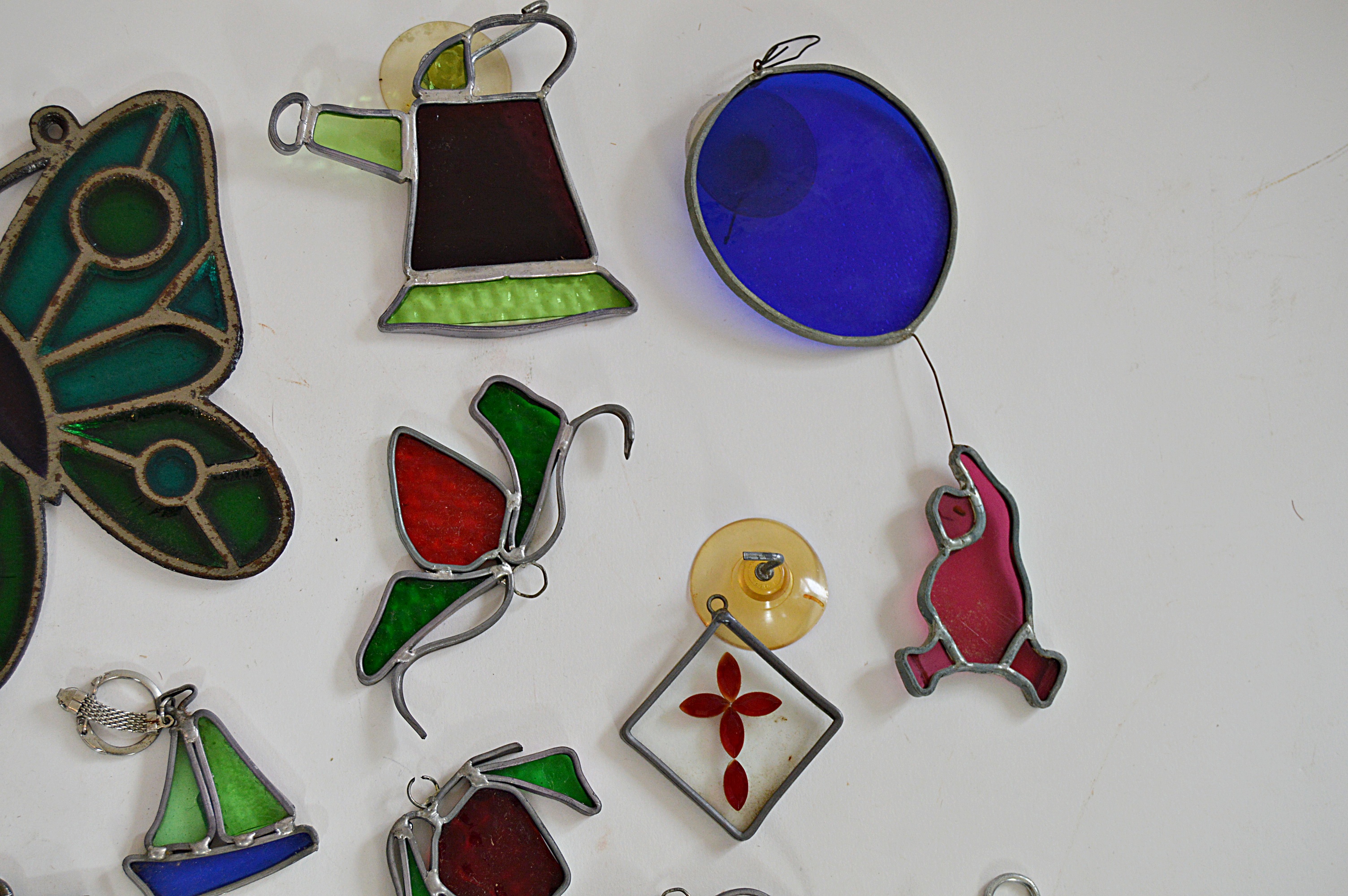 Vintage Stained Glass Suncatchers