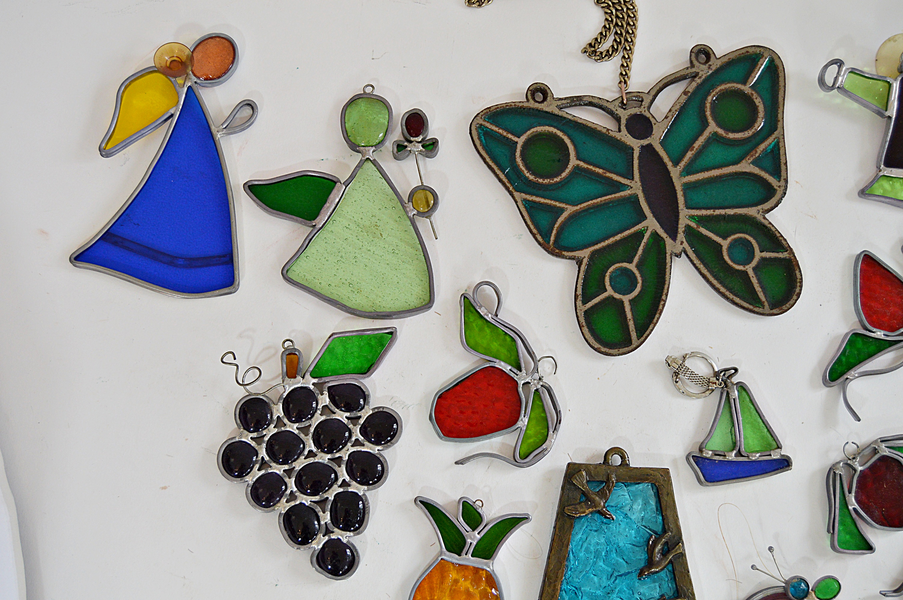 Vintage Stained Glass Suncatchers
