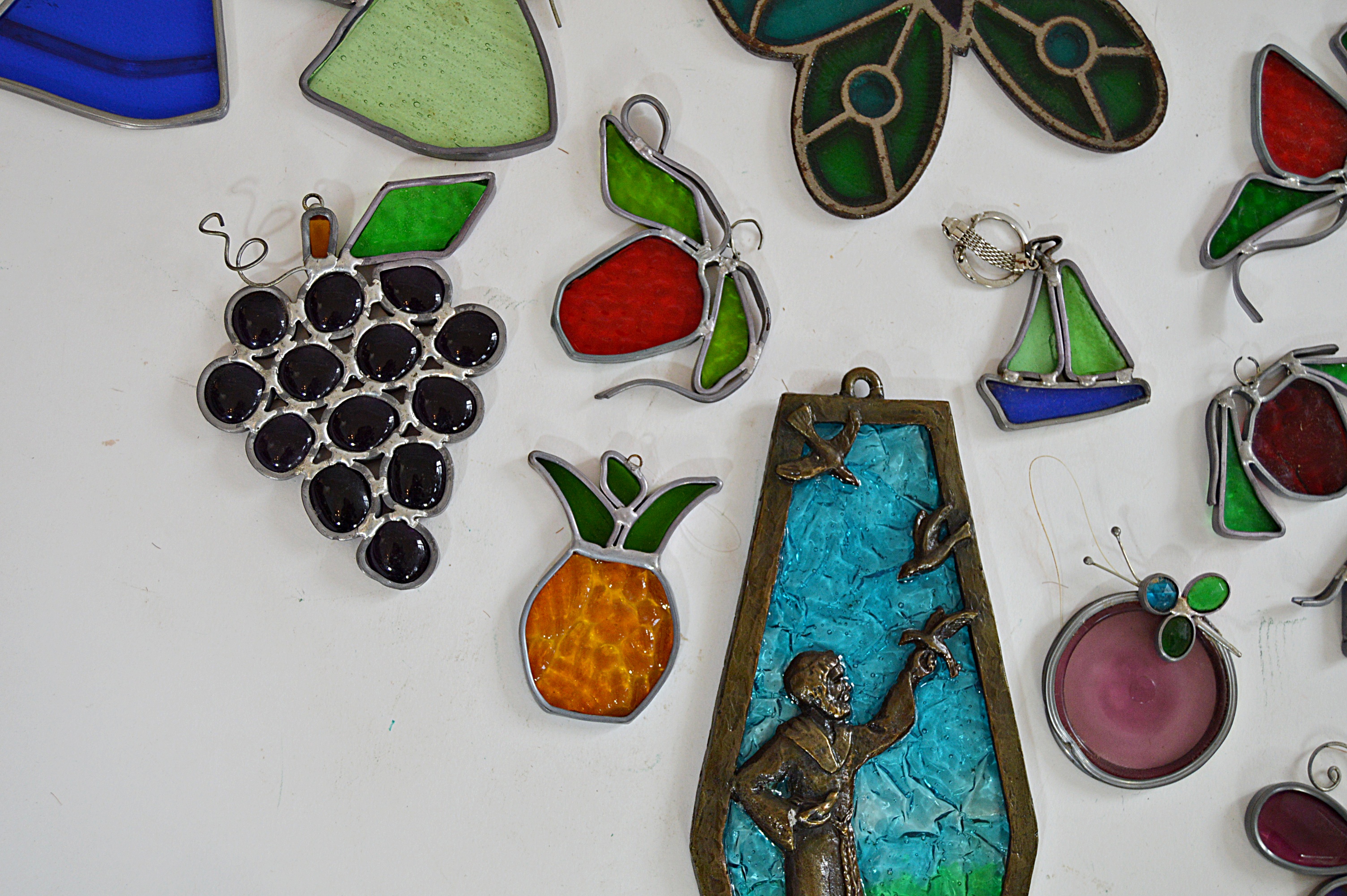 Vintage Stained Glass Suncatchers