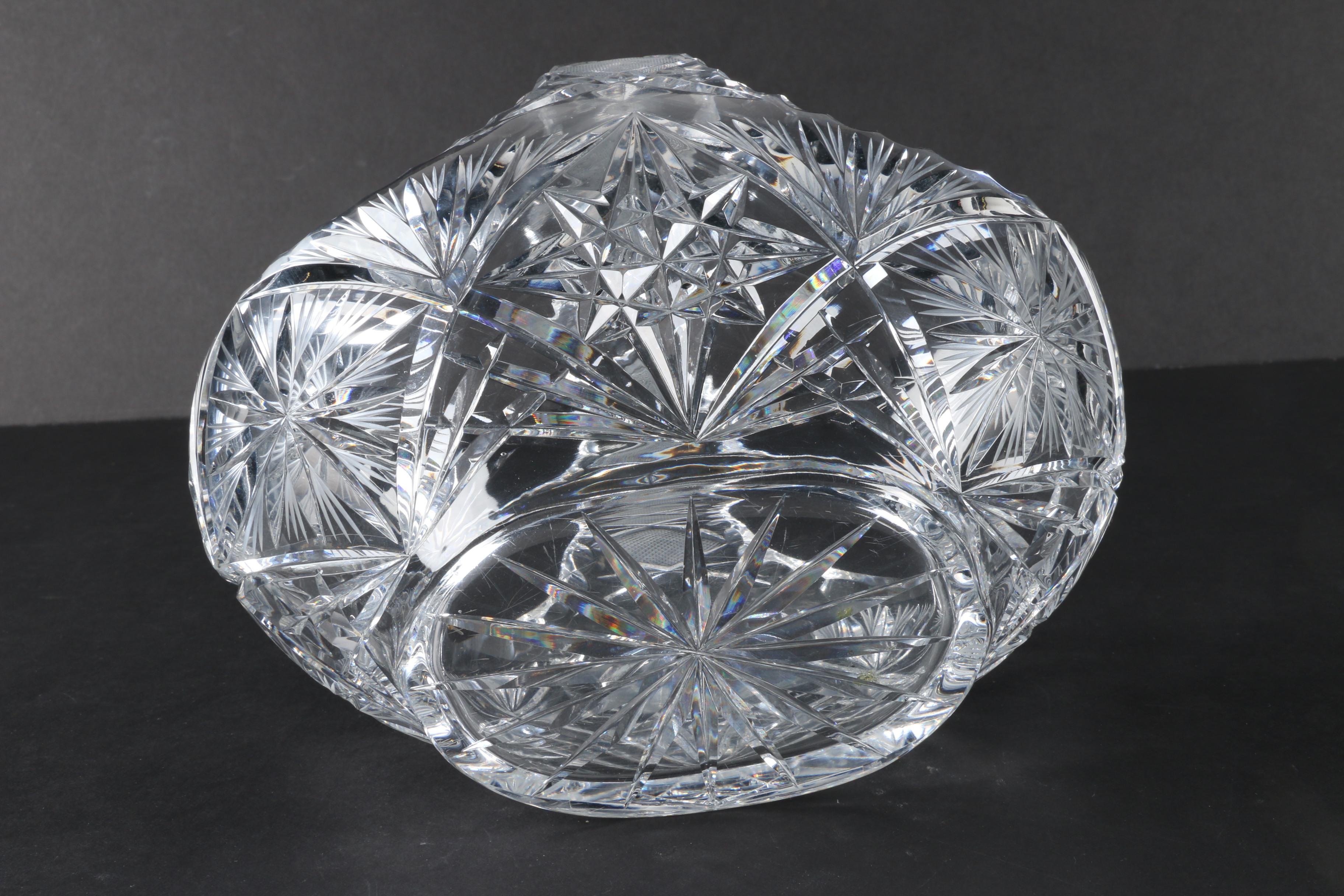 Decorative Cut Crystal Basket