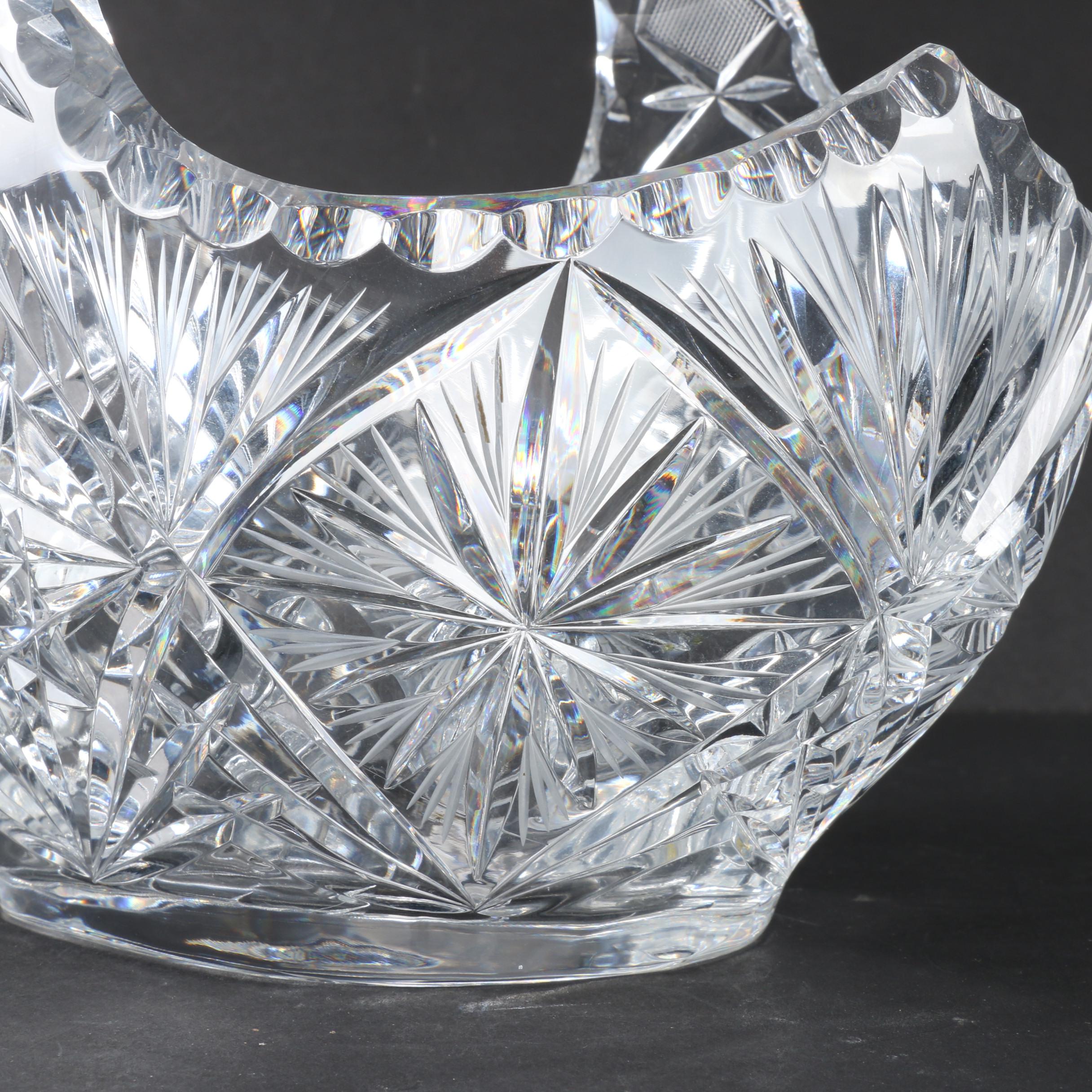 Decorative Cut Crystal Basket