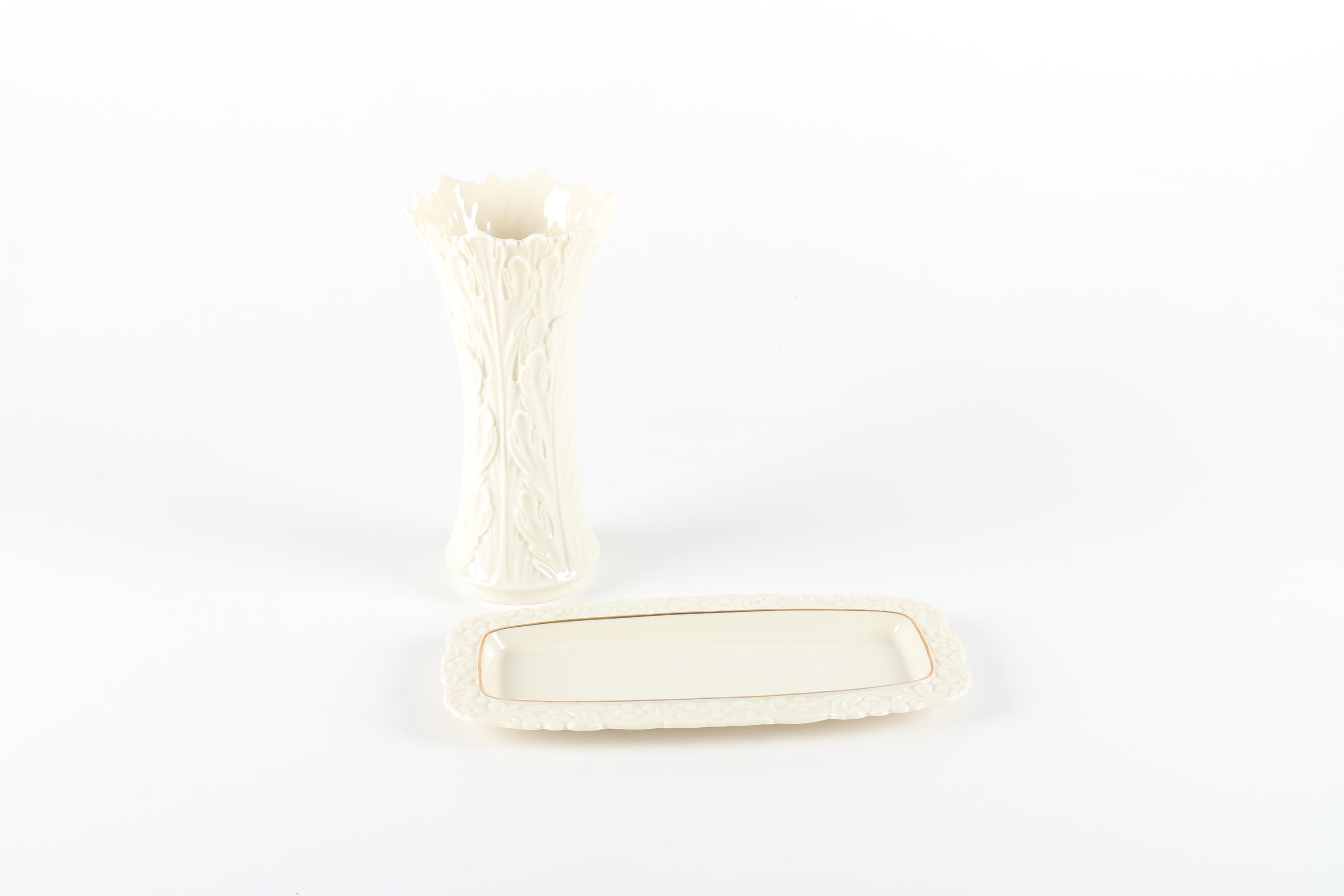 Lenox Porcelain Vase and Platter