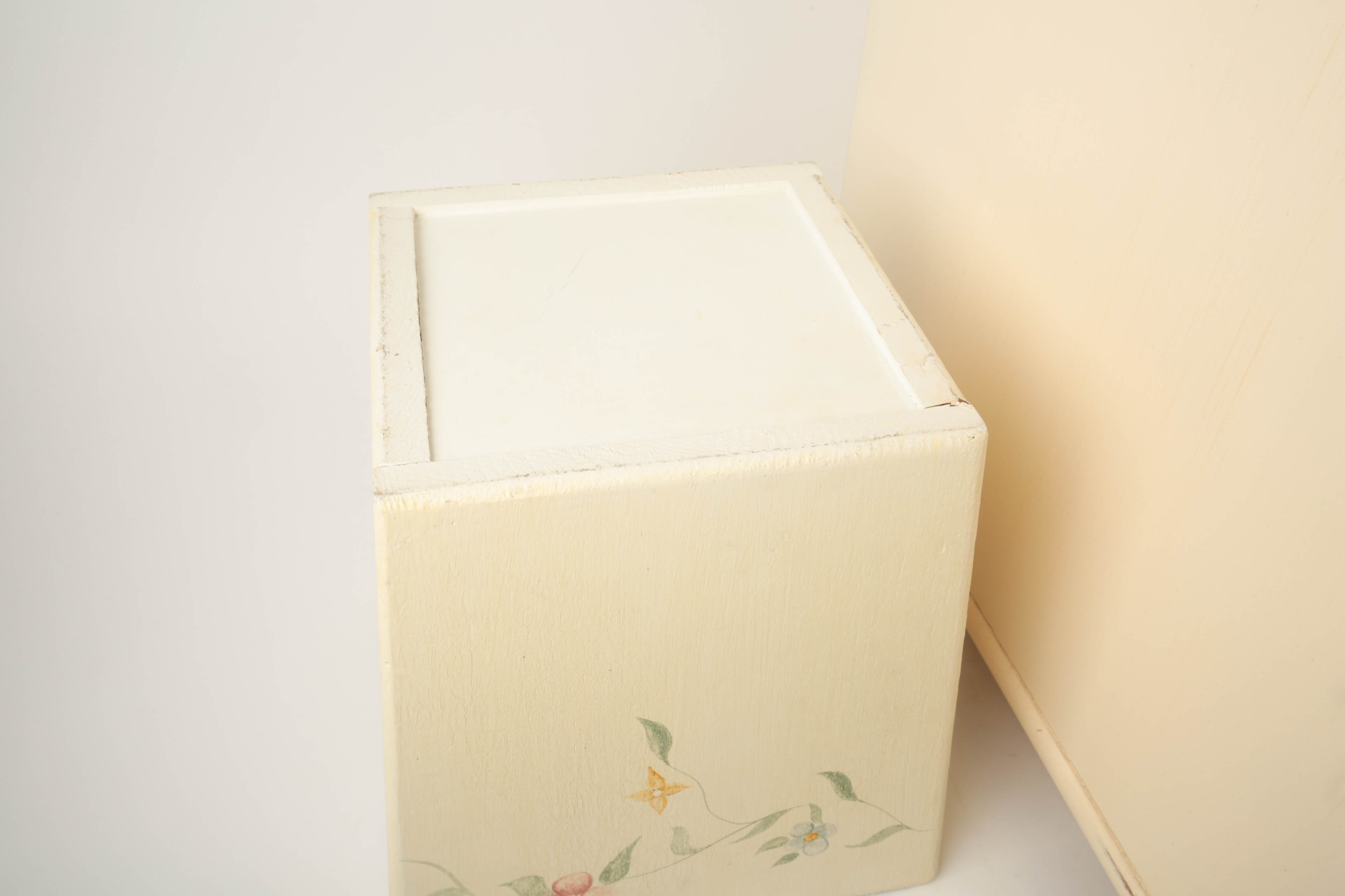 Rolling File Cabinet by Riverside Furniture with Painted Trash Can