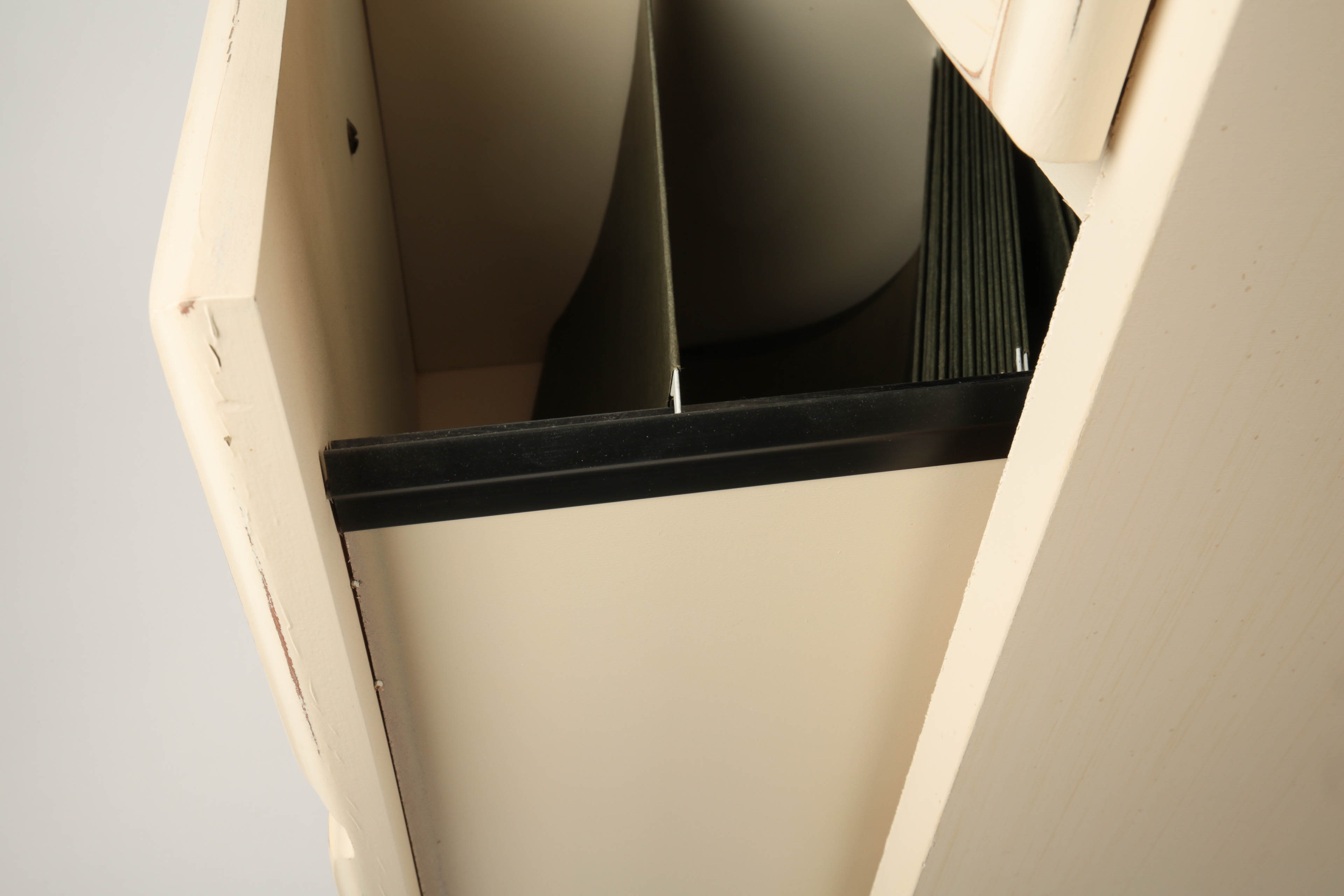 Rolling File Cabinet by Riverside Furniture with Painted Trash Can