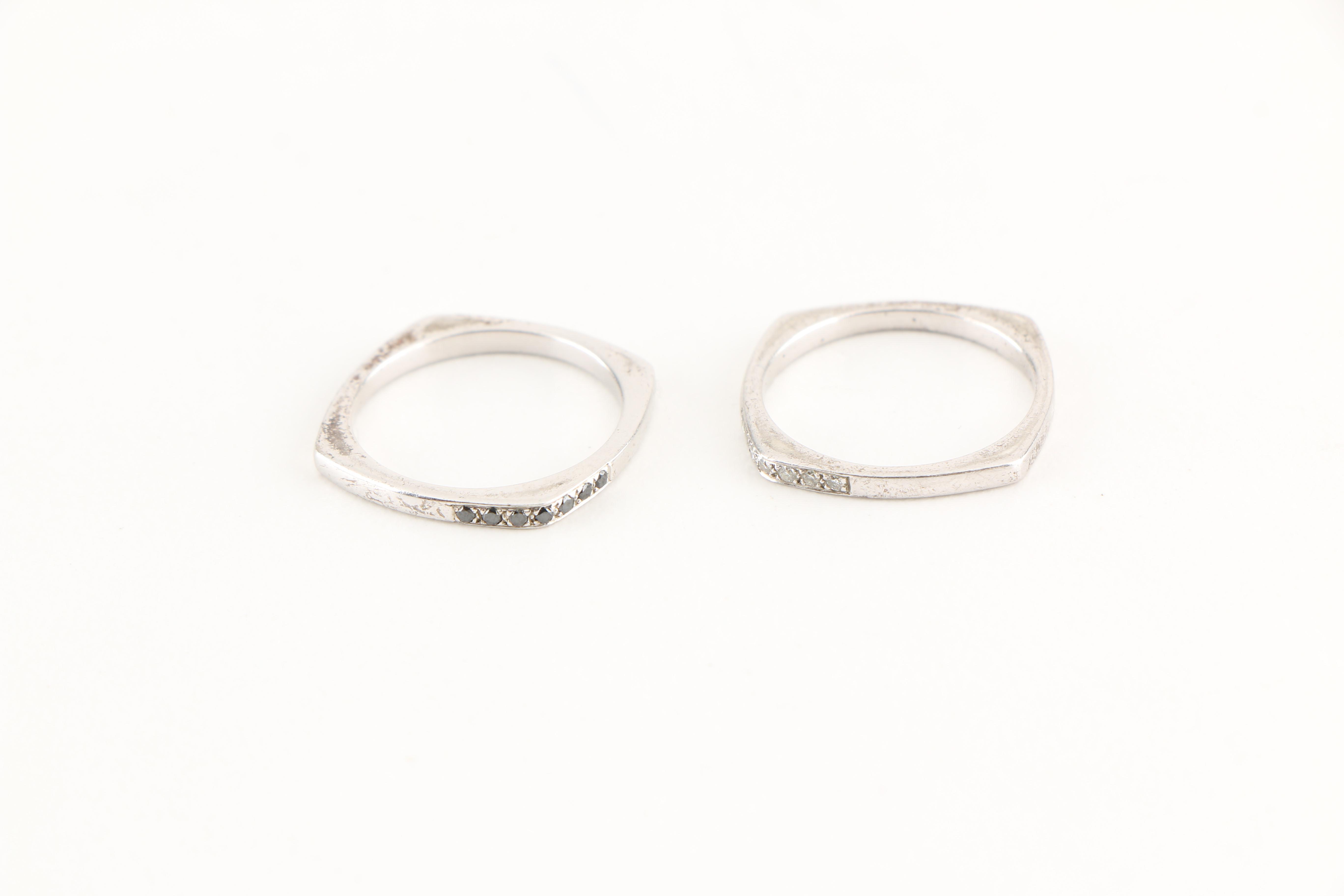 Sterling Silver and Diamond Rings Including Neil Lane
