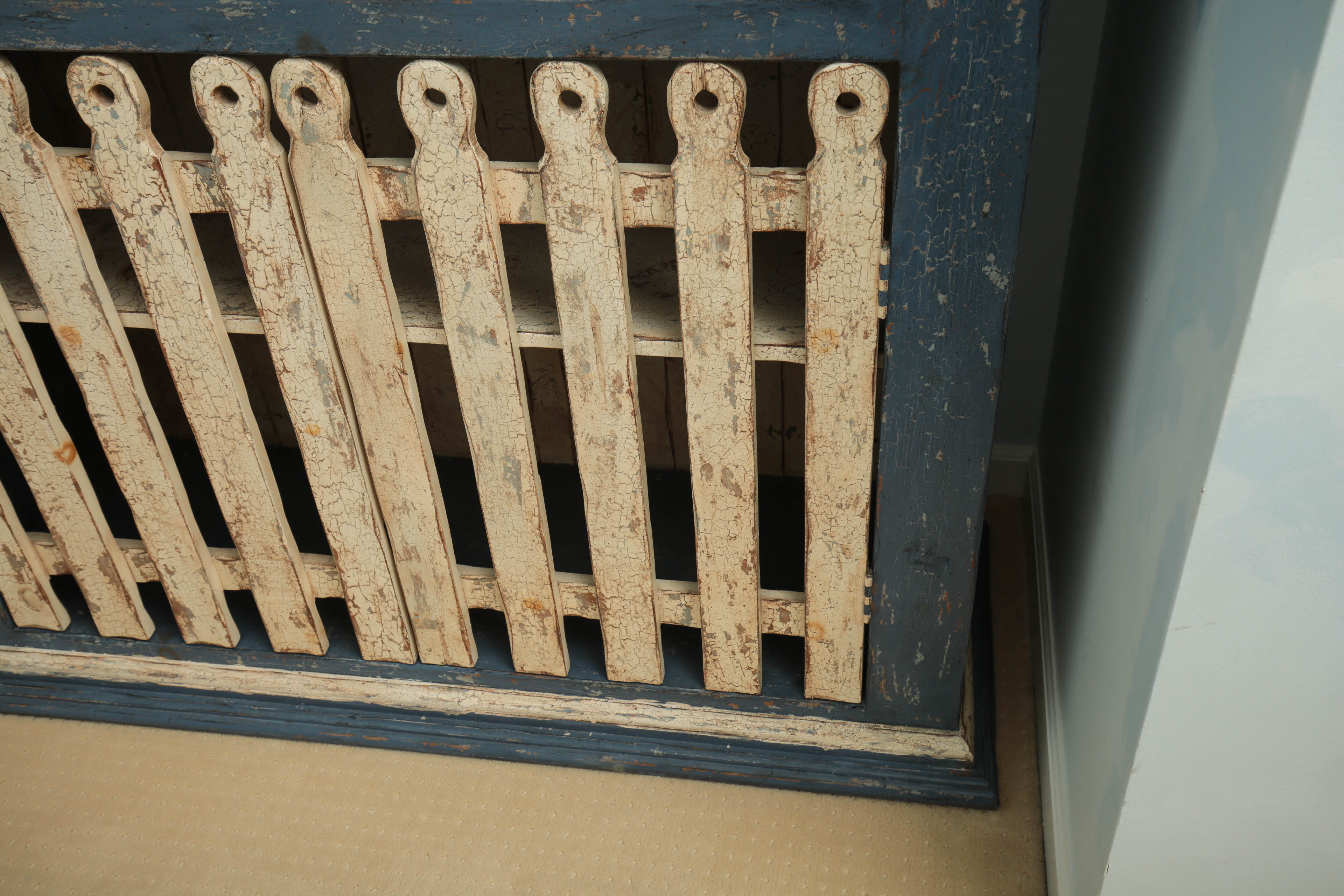 Distressed Painted Open Cabinet