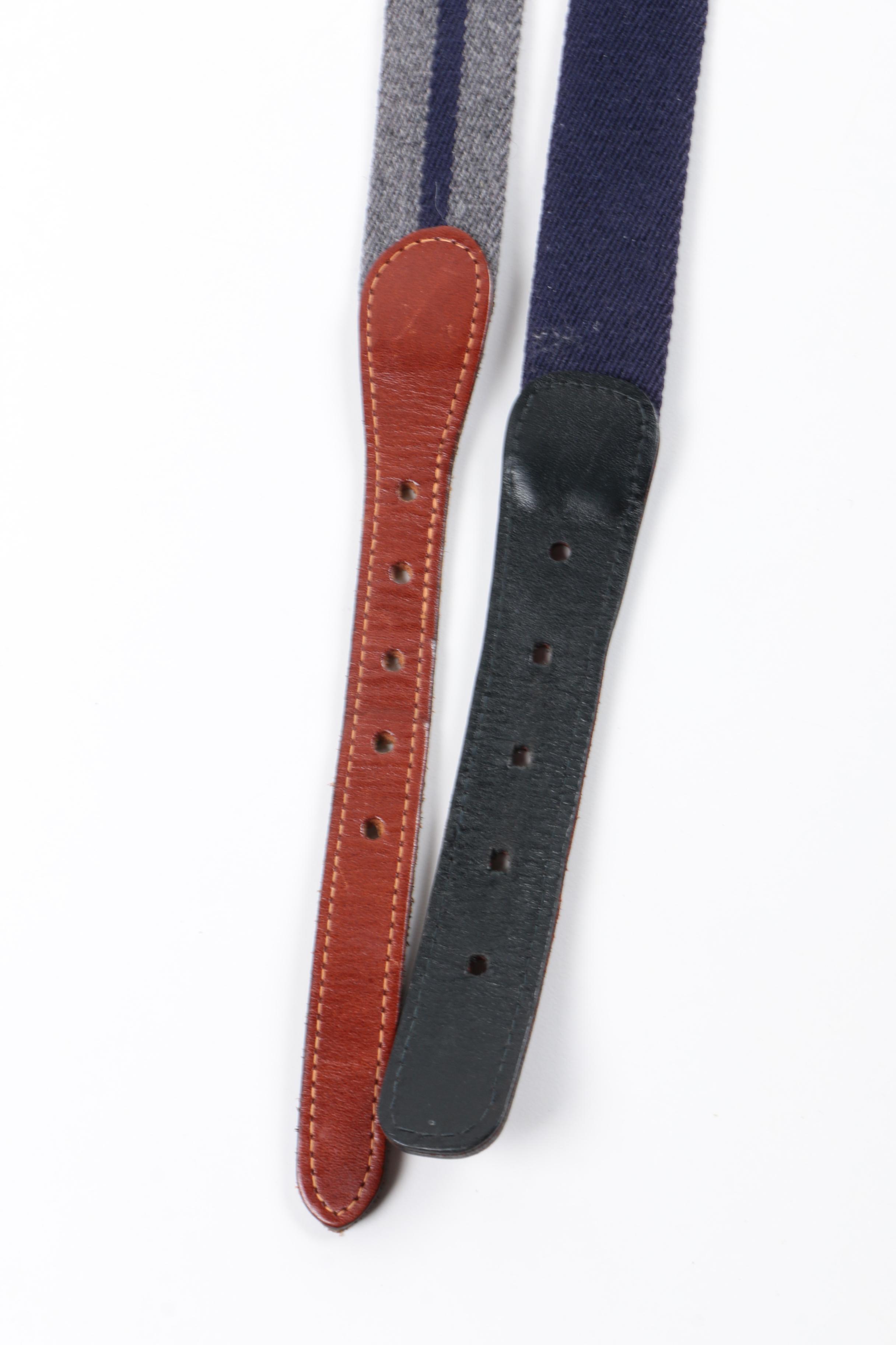 Pair of Vintage Canvas and Brass Belts