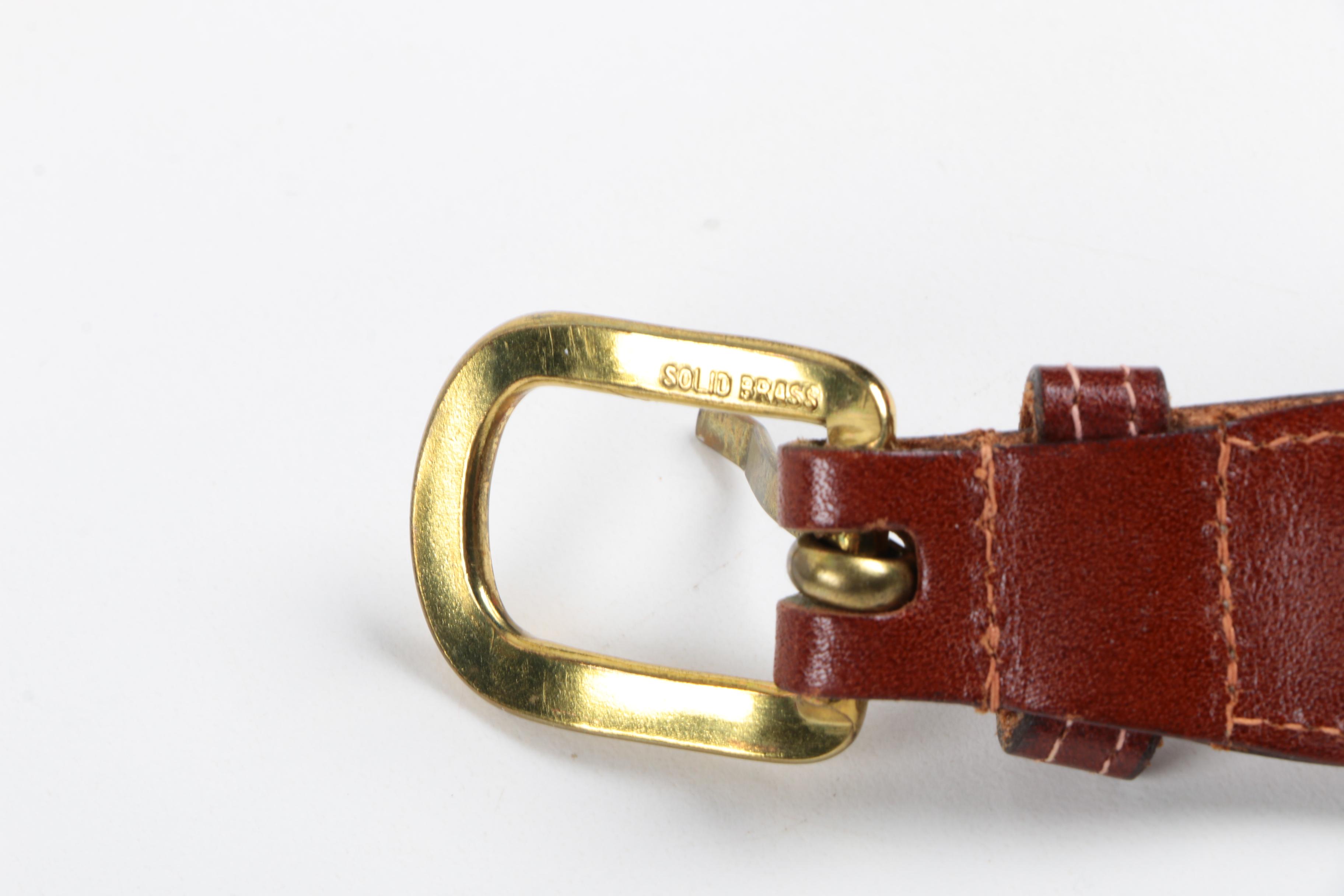 Pair of Vintage Canvas and Brass Belts