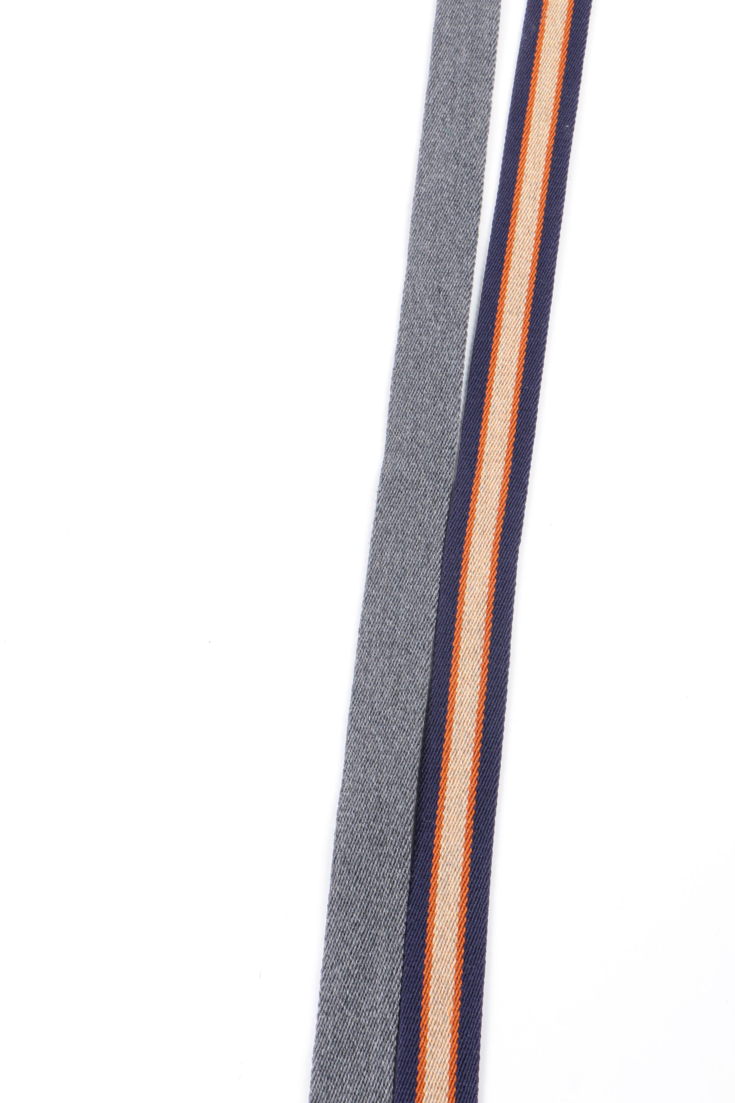 Pair of Vintage Canvas and Brass Belts