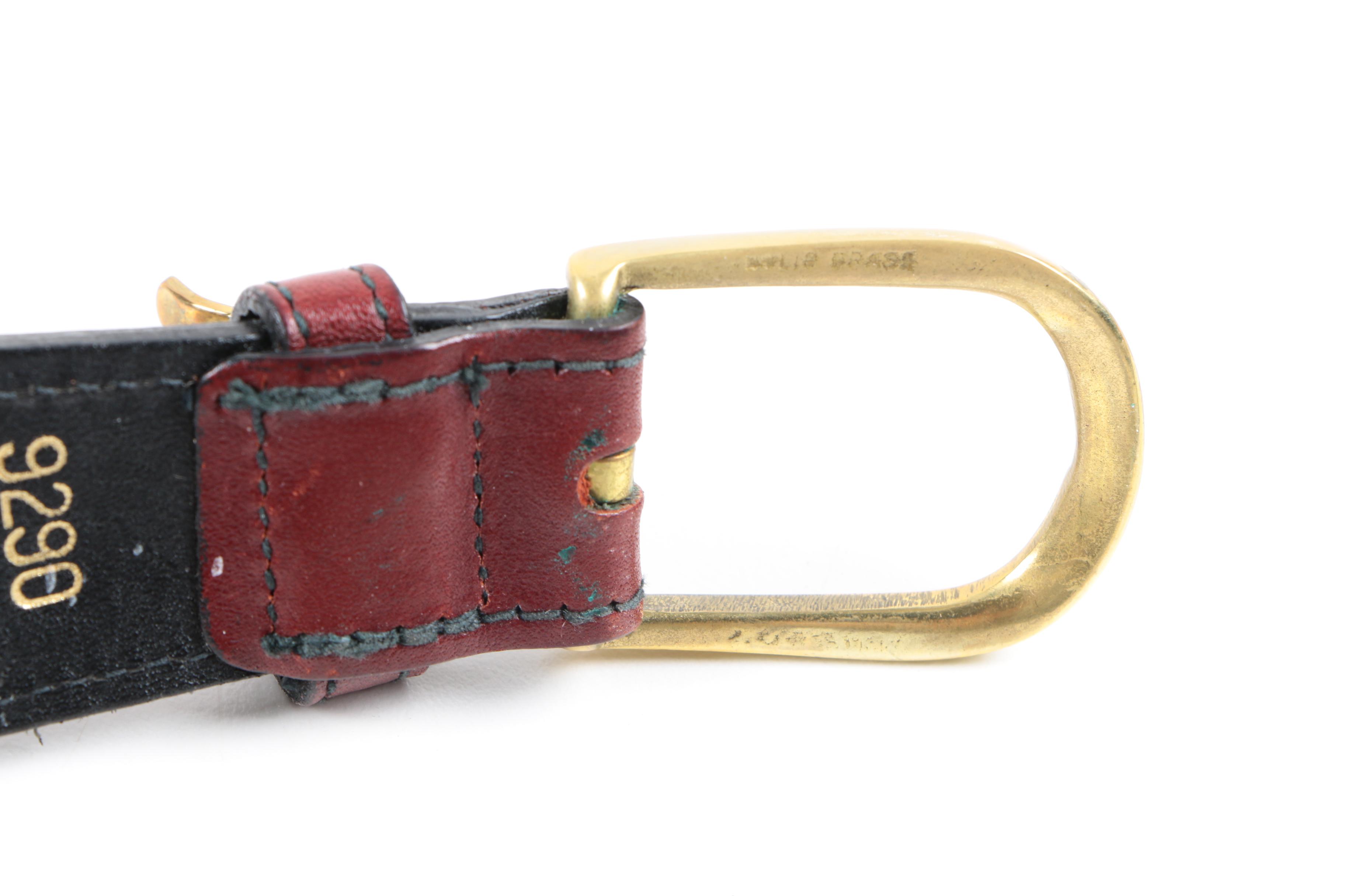 Pair of Vintage Canvas and Brass Belts