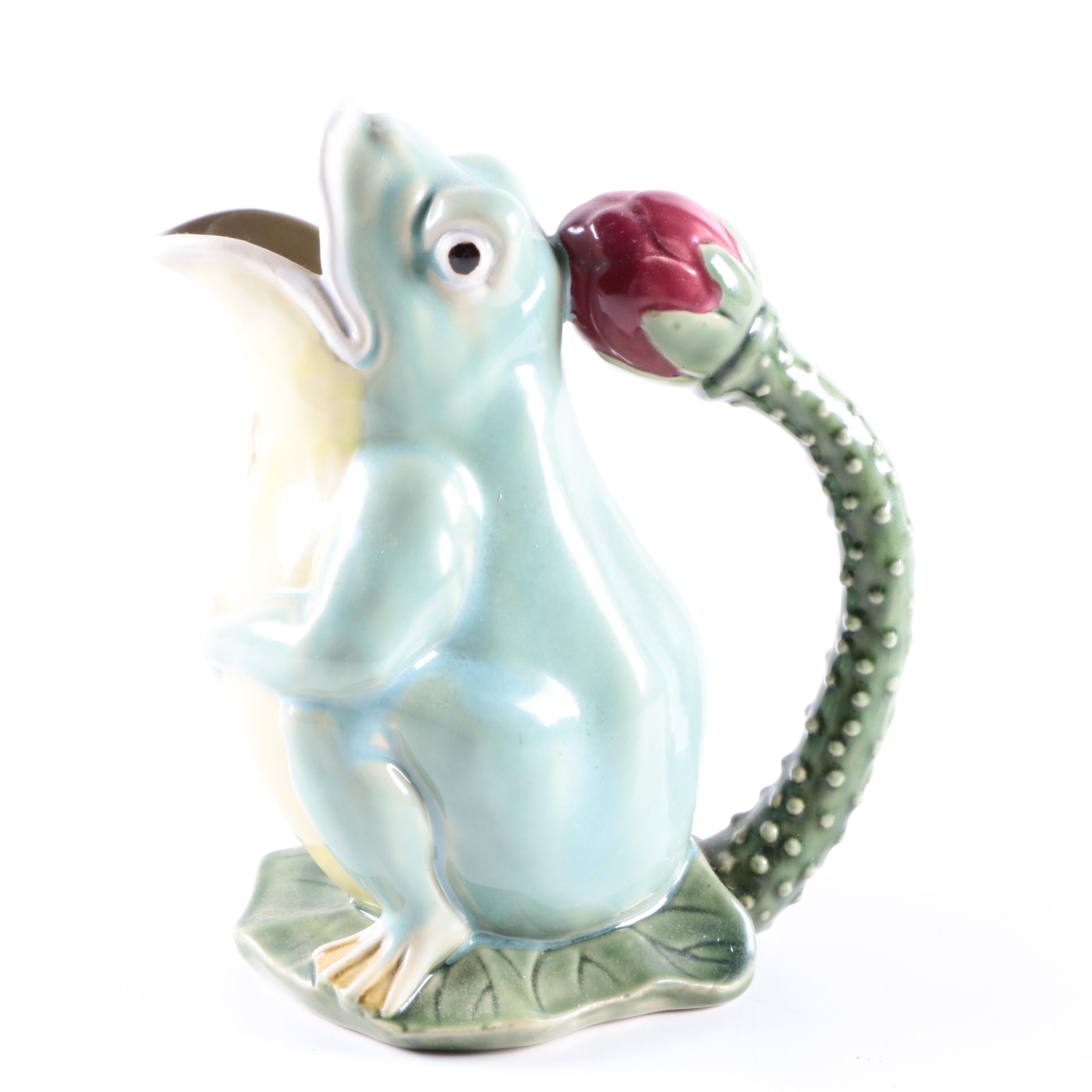 Vintage Figural Frog Pitcher