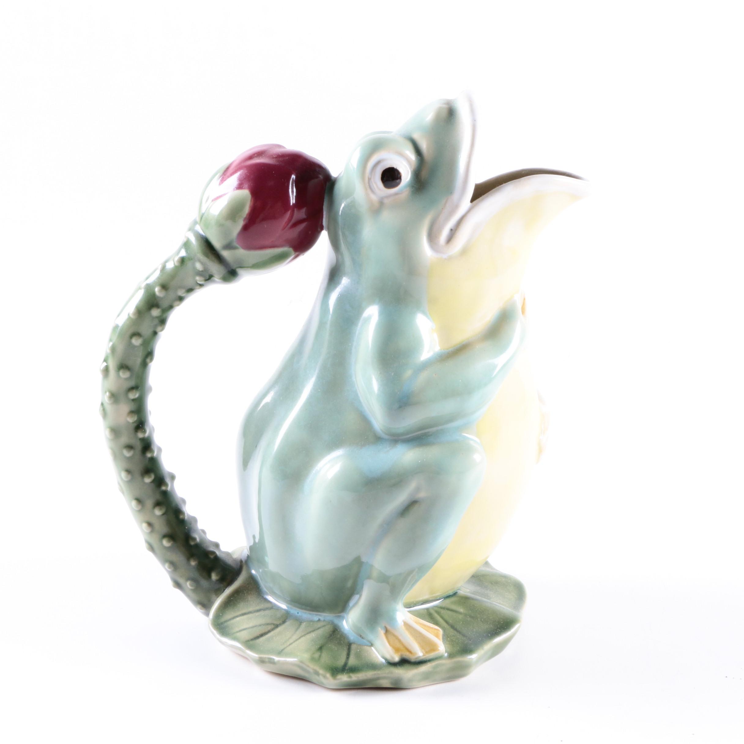 Vintage Figural Frog Pitcher