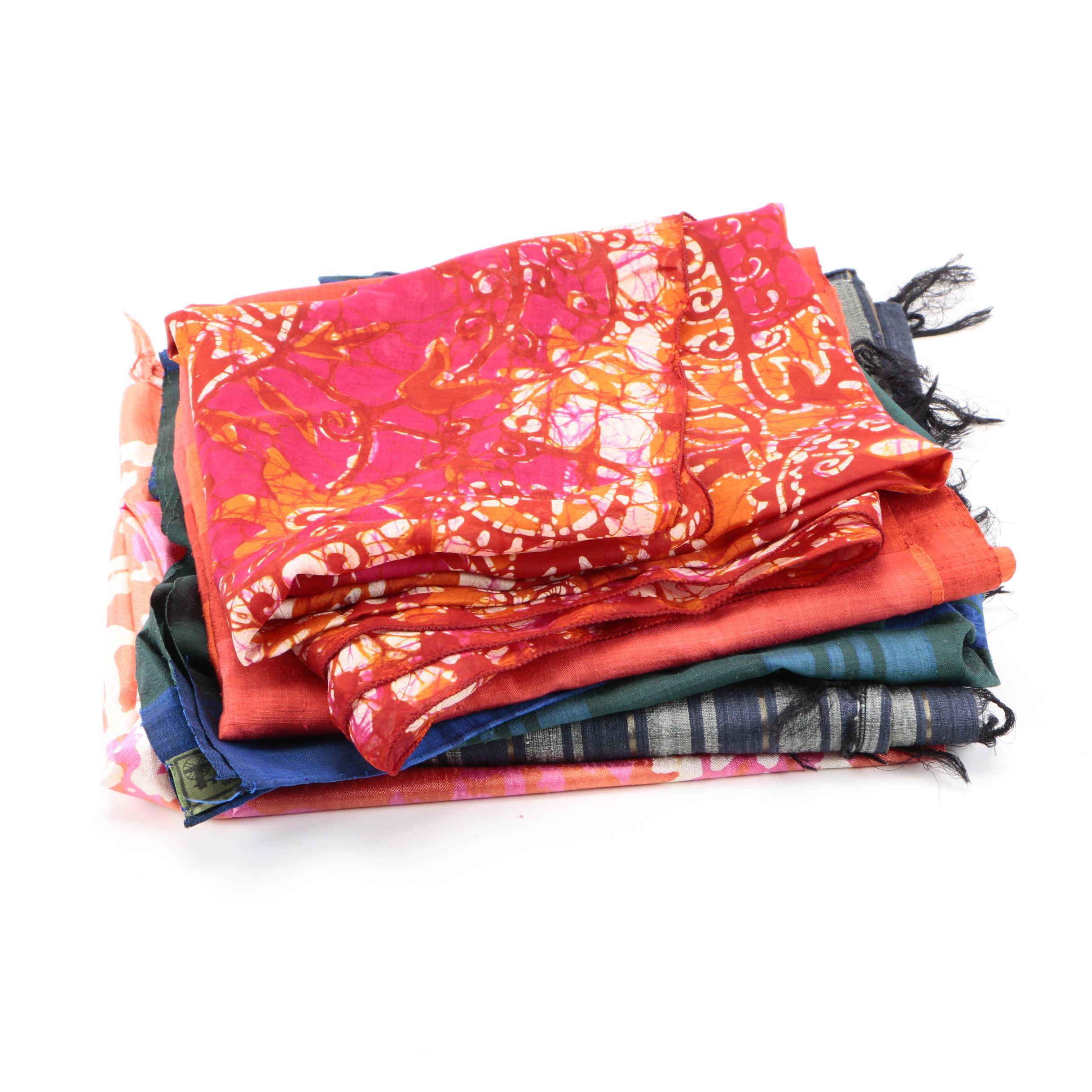 Assortment of Silk and Shibori Scarves