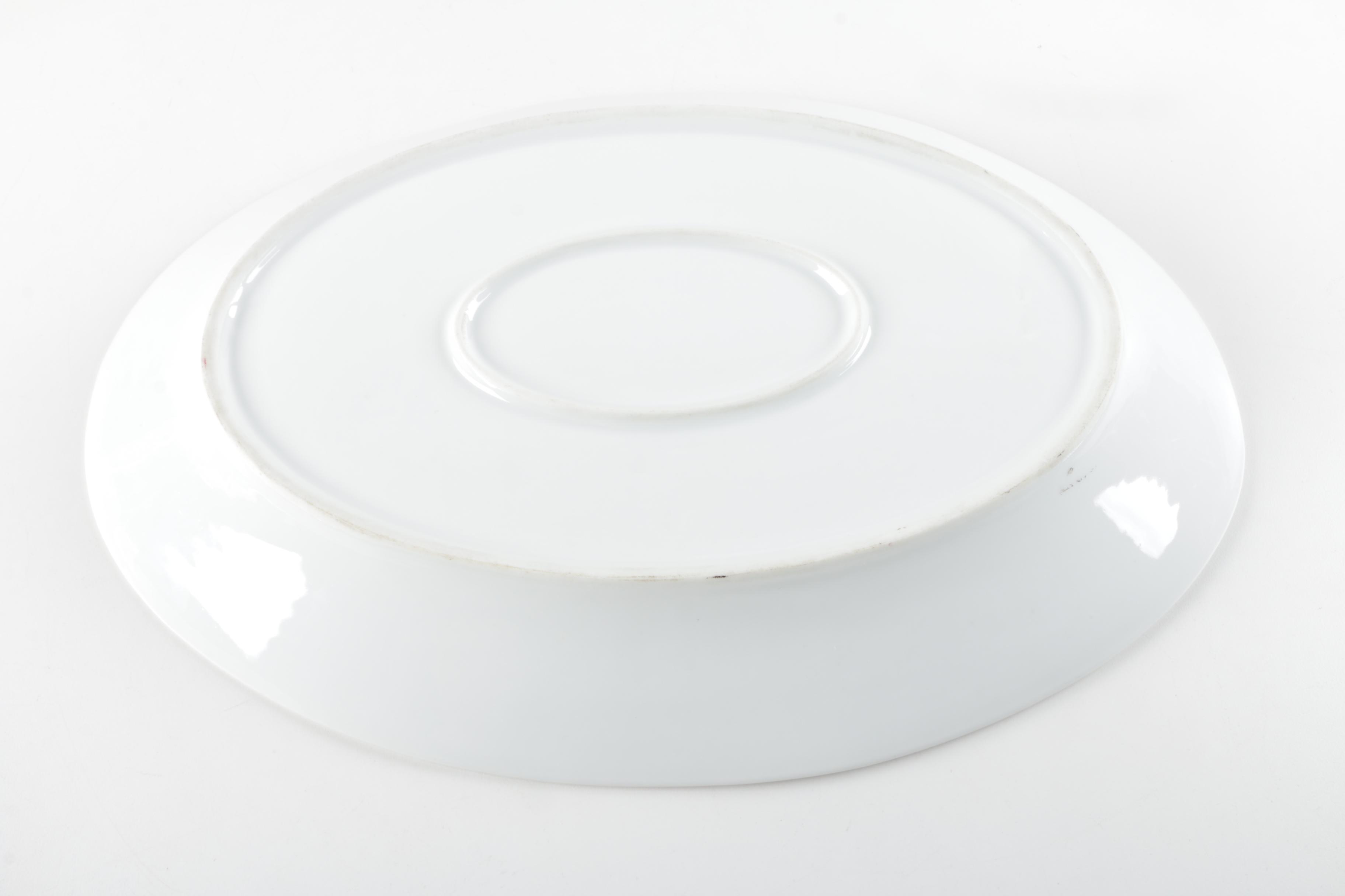 Pair of Floral Ceramic Serving Platters